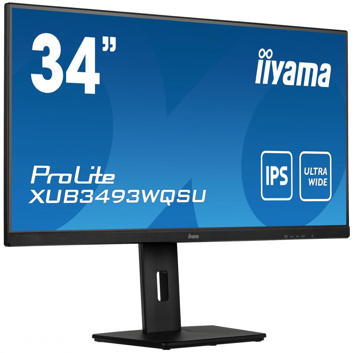 iiyama ProLite XUB3493WQSU-B5 computer monitor 86.4 cm (34") 3440 x 1440 pixels UltraWide Quad HD LED Black