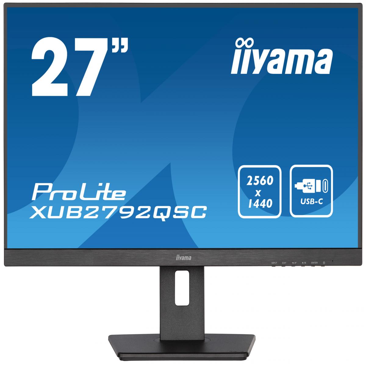 iiyama ProLite XUB2792QSC-B5 computer monitor 68.6 cm (27") 2560 x 1440 pixels Wide Quad HD LED Black