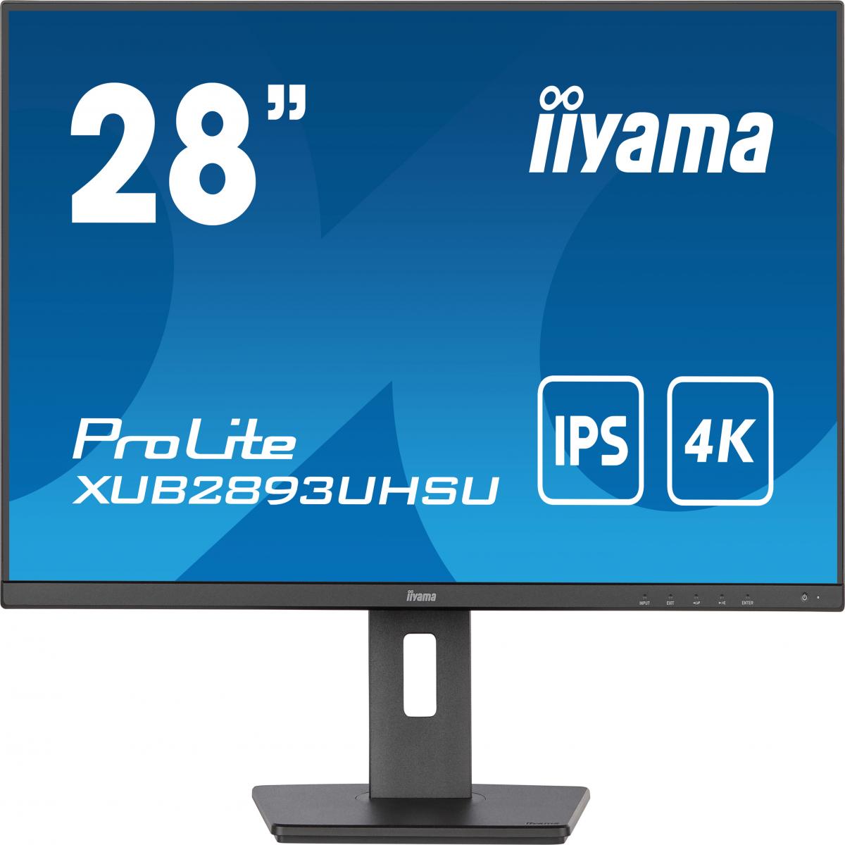 iiyama ProLite XUB2893UHSU-B5 (EOL) computer monitor 71.1 cm (28") 3840 x 2160 pixels 4K Ultra HD LED Black