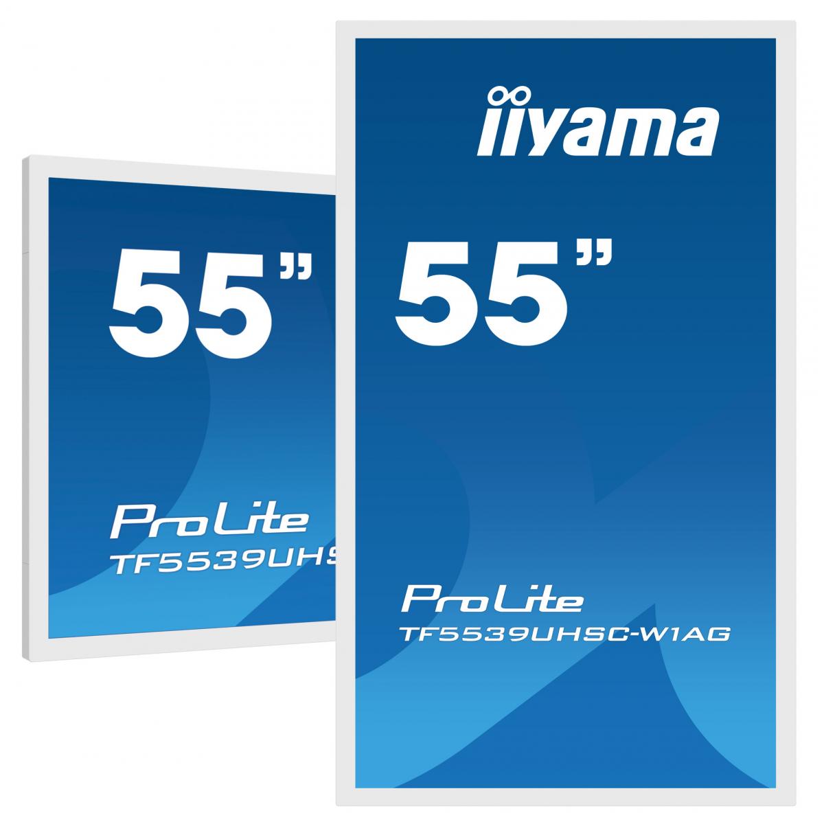 iiyama ProLite TF5539UHSC-W1AG computer monitor 139.7 cm (55") 3840 x 2160 pixels 4K Ultra HD LED Touchscreen Multi-user White