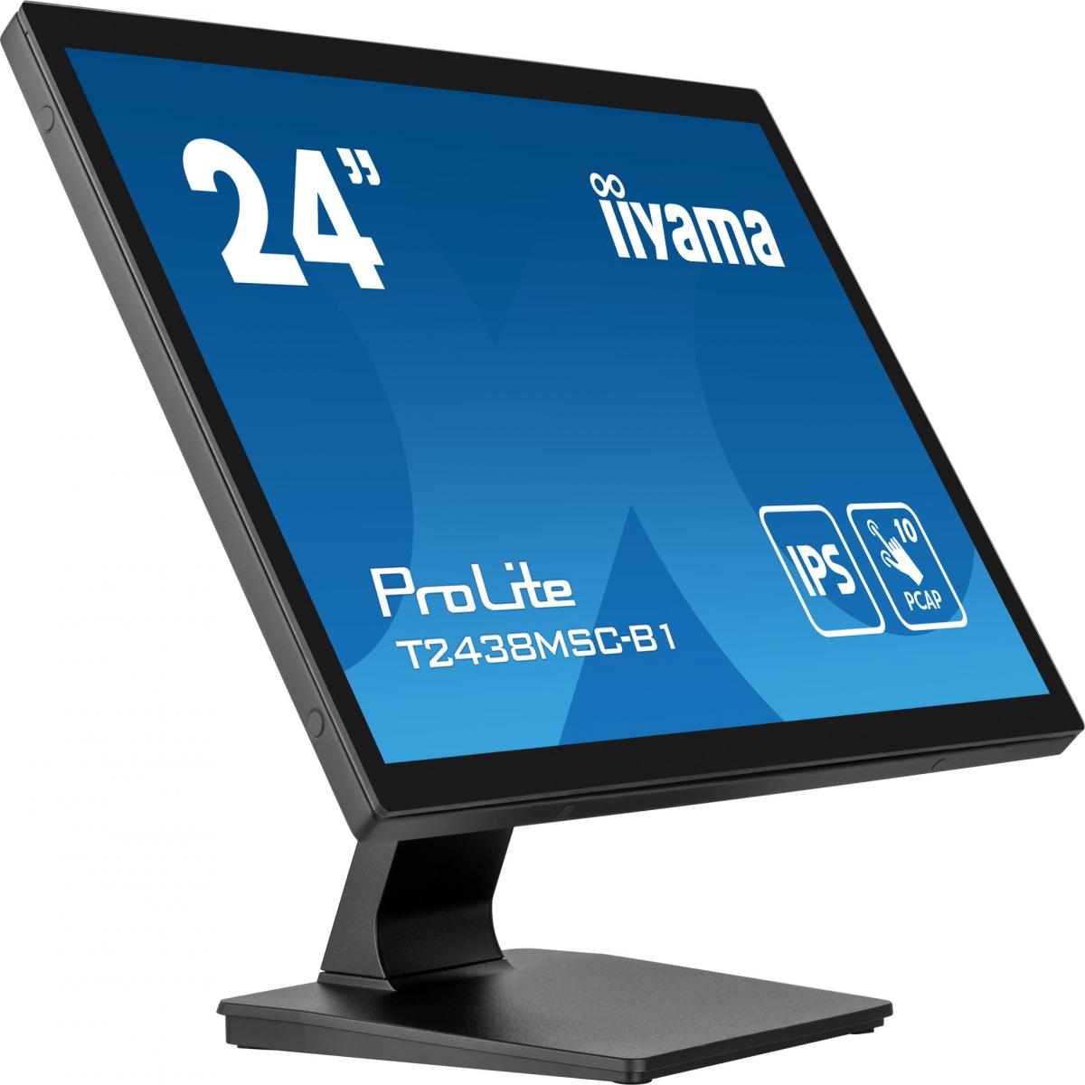 iiyama ProLite T2438MSC-B1 computer monitor 60.5 cm (23.8") 1920 x 1080 pixels Full HD LED Touchscreen Black
