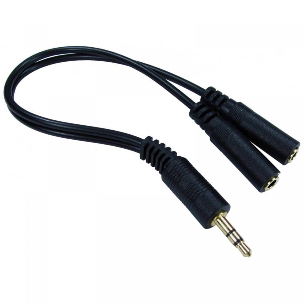 CDL 0.2m 3.5mm Stereo Split -Black