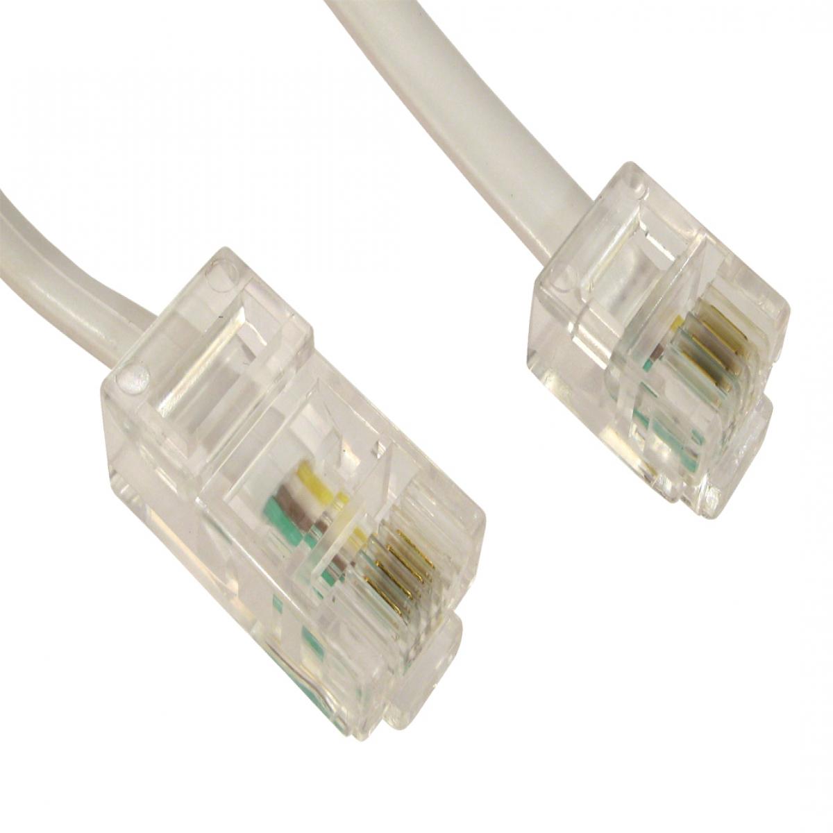 CDL 20m RJ11 to RJ45 Cable - White