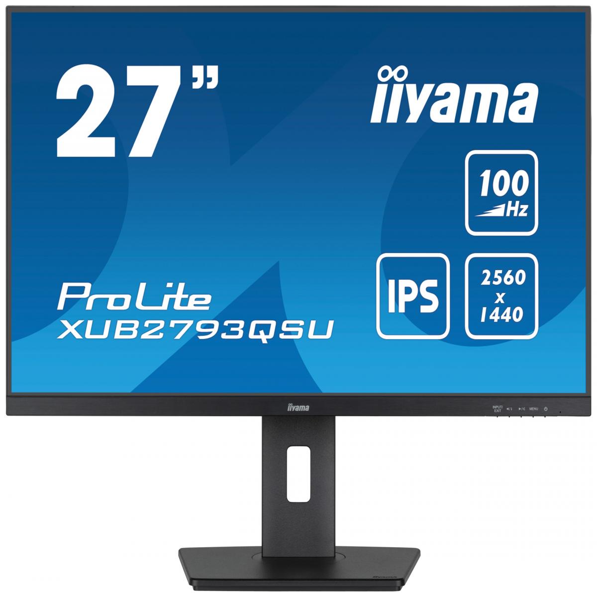 iiyama ProLite XUB2793QSU-B6 computer monitor 68.6 cm (27") 2560 x 1440 pixels Quad HD LED Black