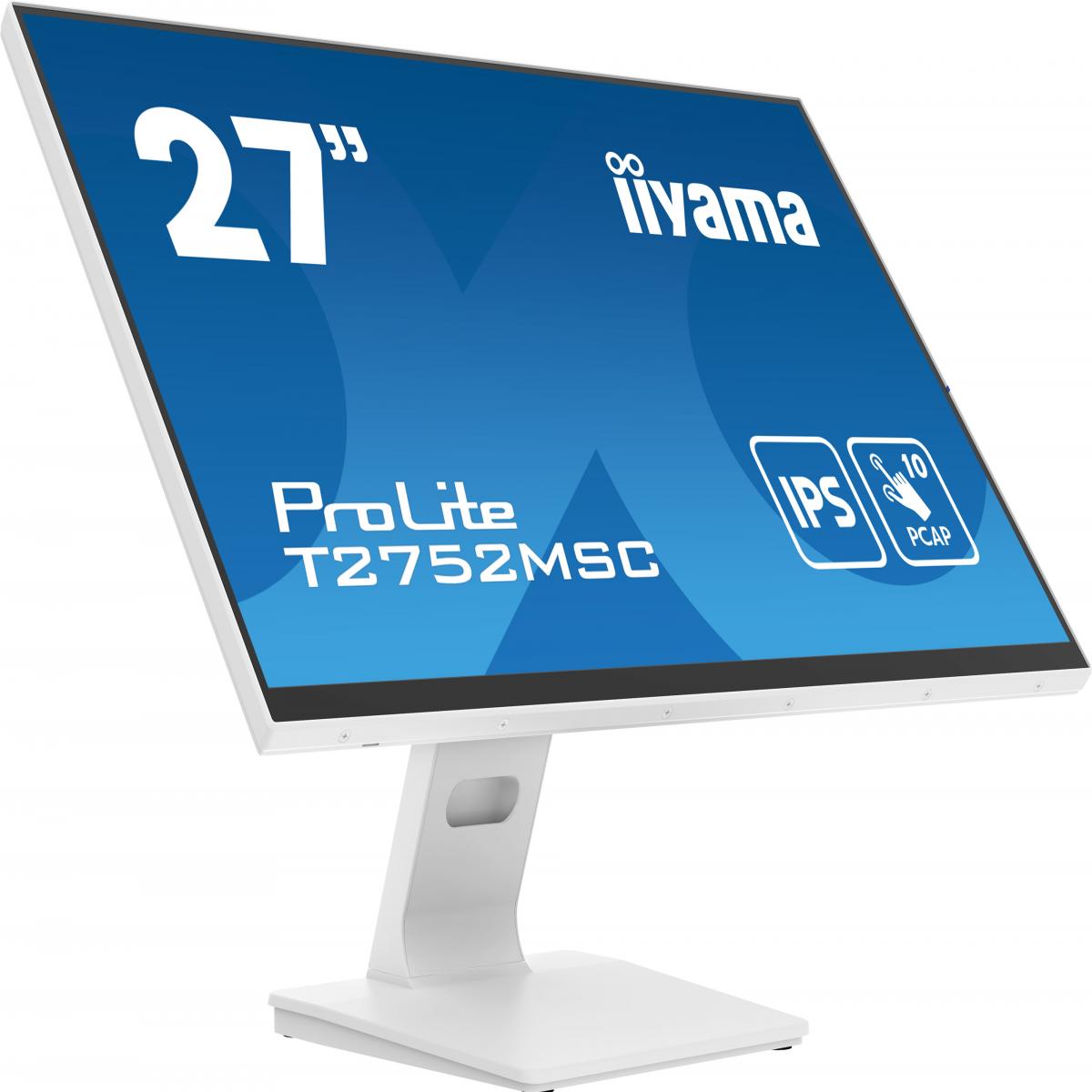 iiyama ProLite T2752MSC-W1 computer monitor 68.6 cm (27") 1920 x 1080 pixels Full HD LED Touchscreen White