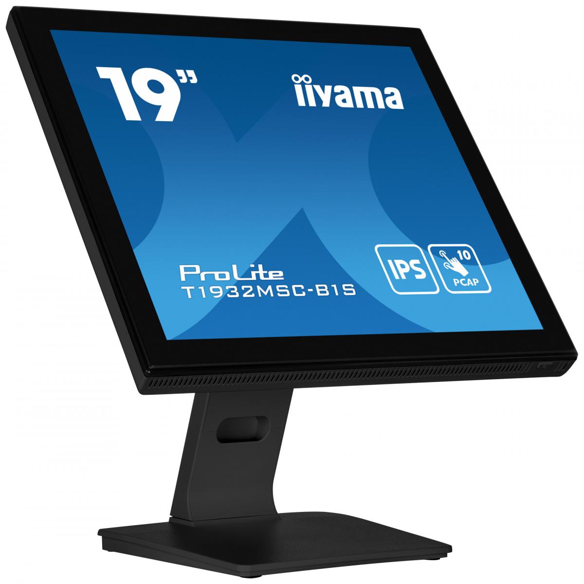 iiyama ProLite T1932MSC-B1S computer monitor 48.3 cm (19") 1280 x 1024 pixels Full HD LED Touchscreen Tabletop Black