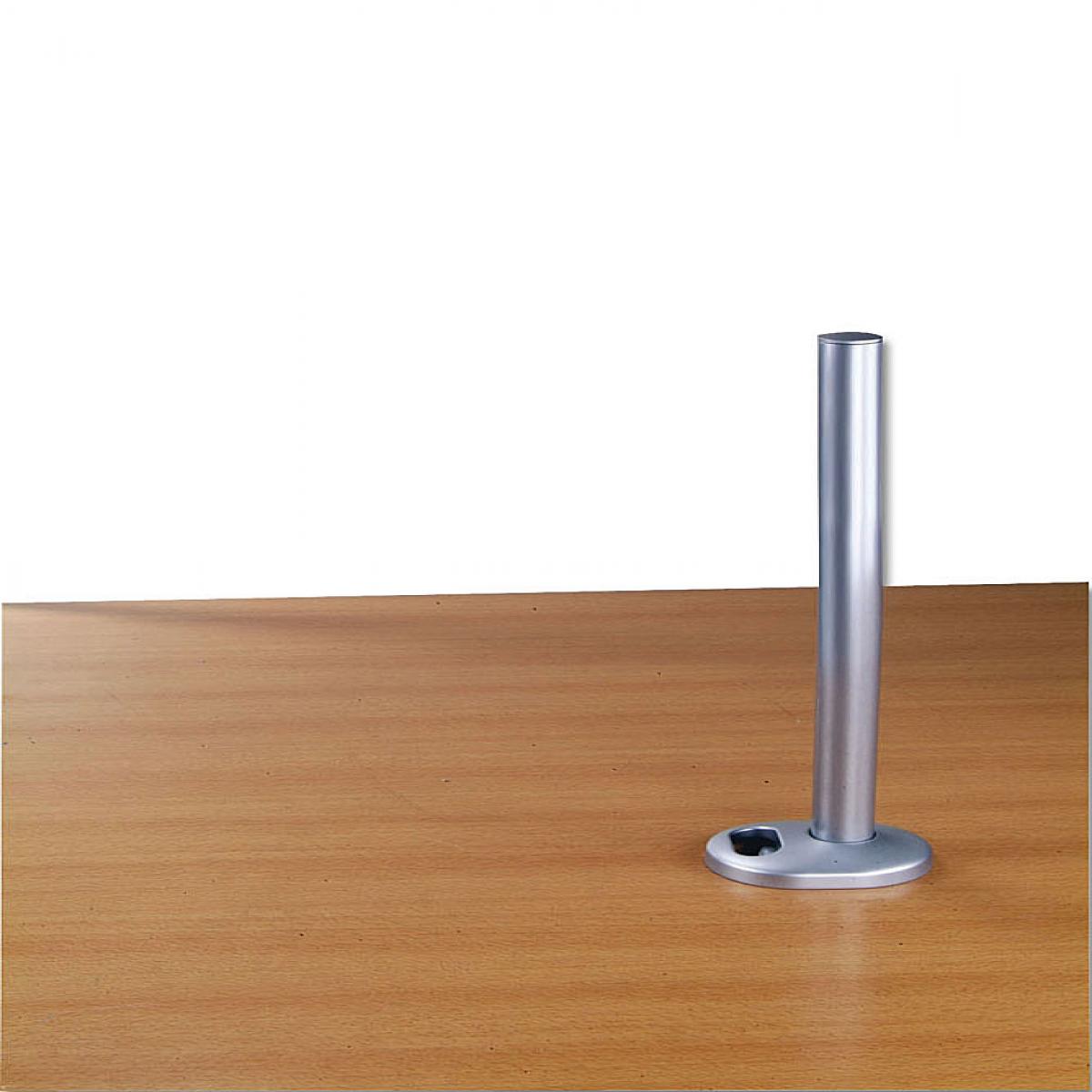 Lindy 450mm Desk Grommet Clamp Pole, Silver