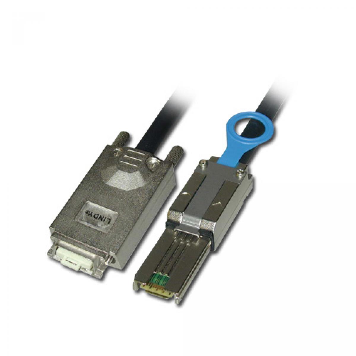 Lindy External Multilane SATA & SAS, 2m SATA cable Black
