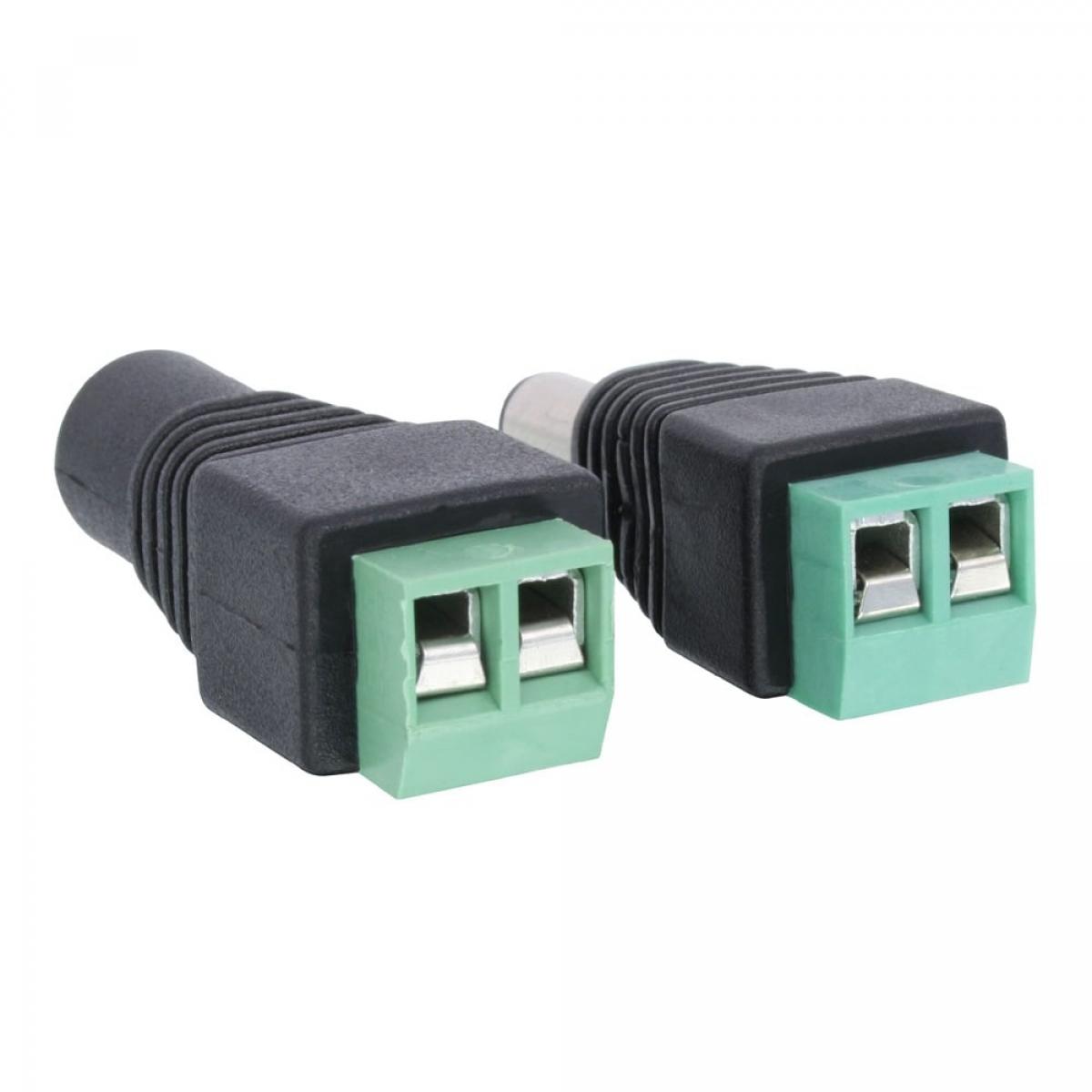 Lindy 70215 cable gender changer DC Jack Black, Green