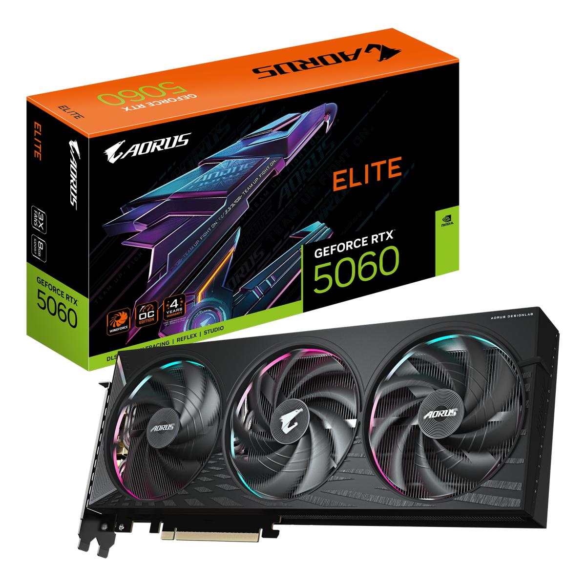 GIGABYTE AORUS GeForce RTX 5060 ELITE 8G