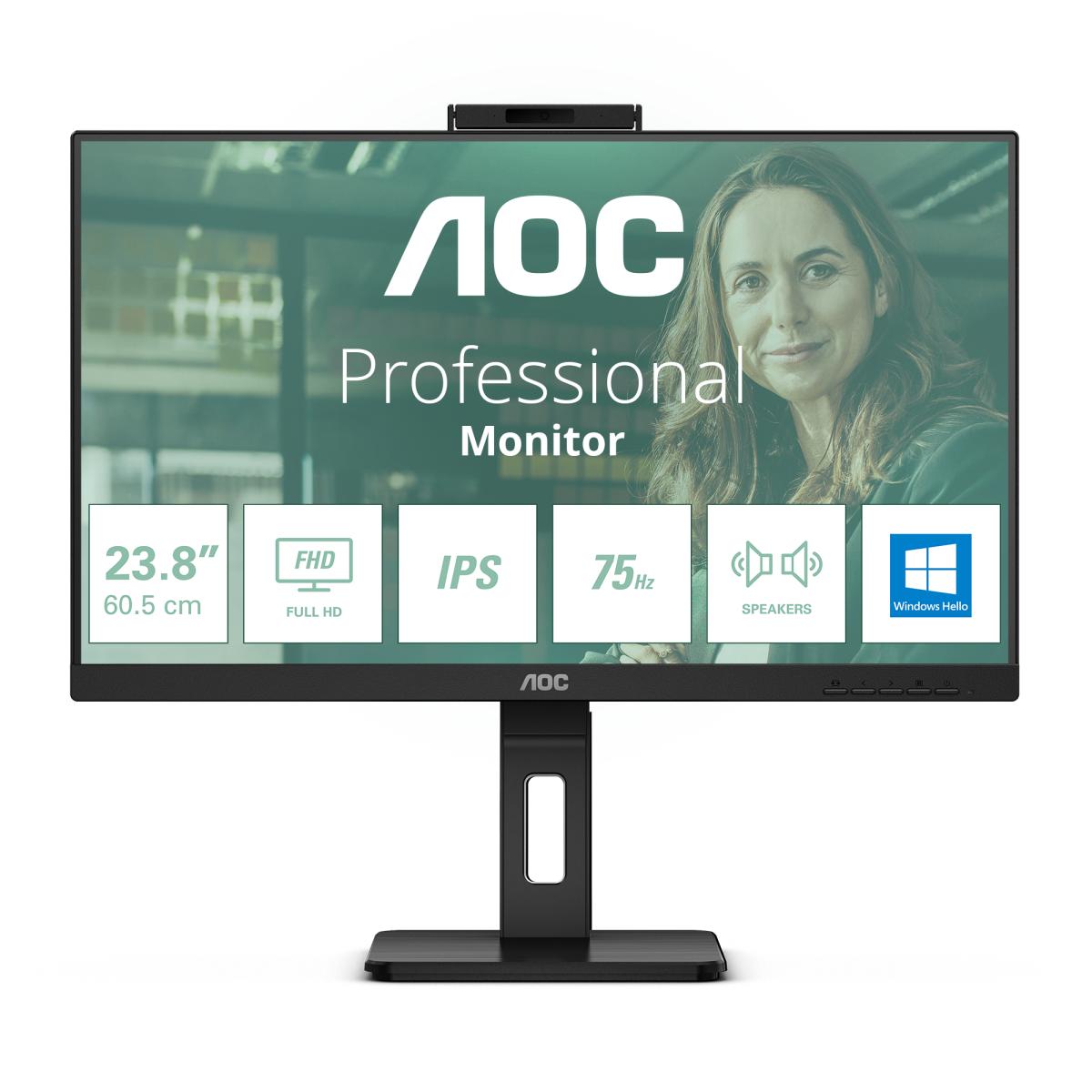 AOC 24P3CW computer monitor 60.5 cm (23.8") 1920 x 1080 pixels Full HD LED Black