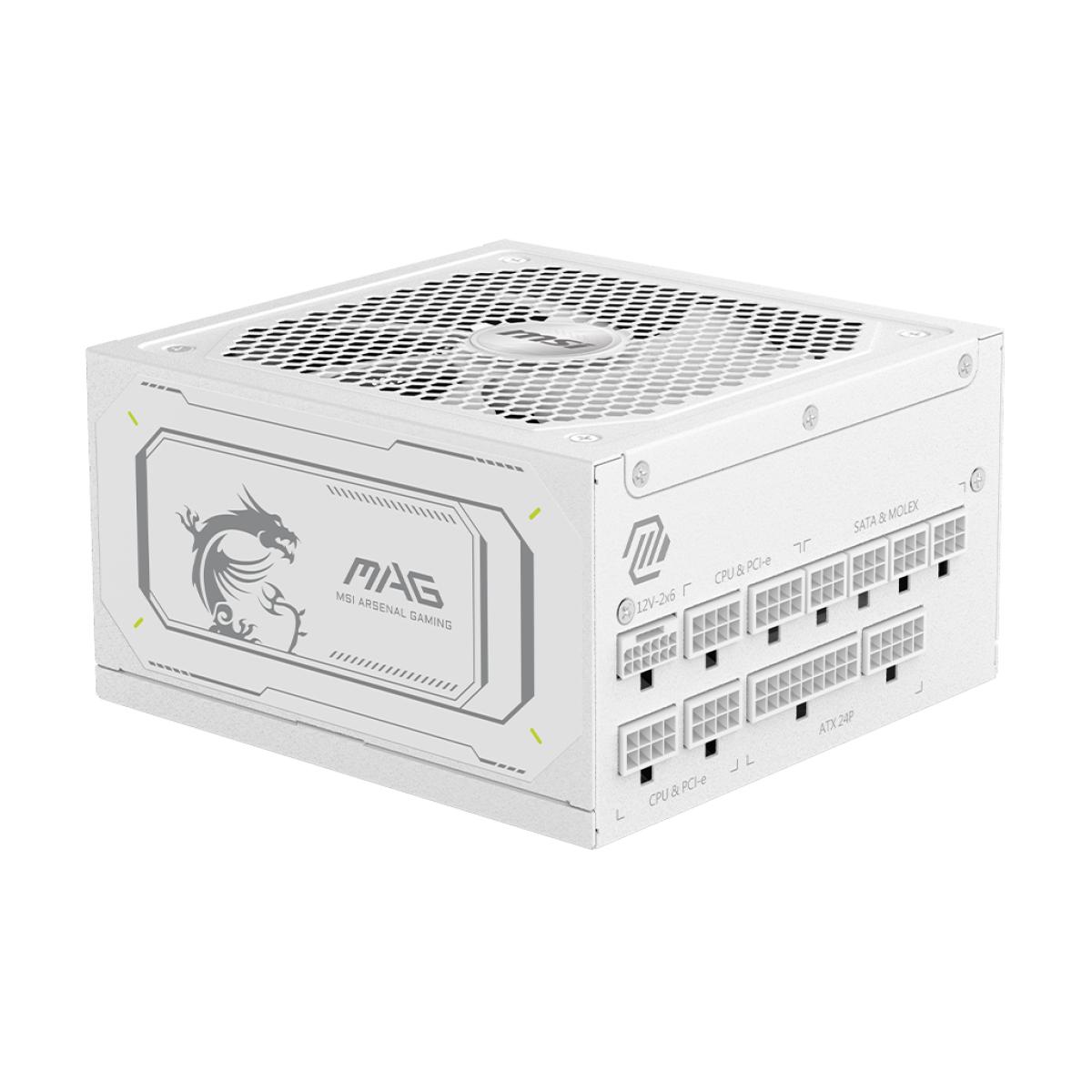 MSI MAG A1000GL PCIE5 WHITE power supply unit 1000 W 24-pin ATX ATX