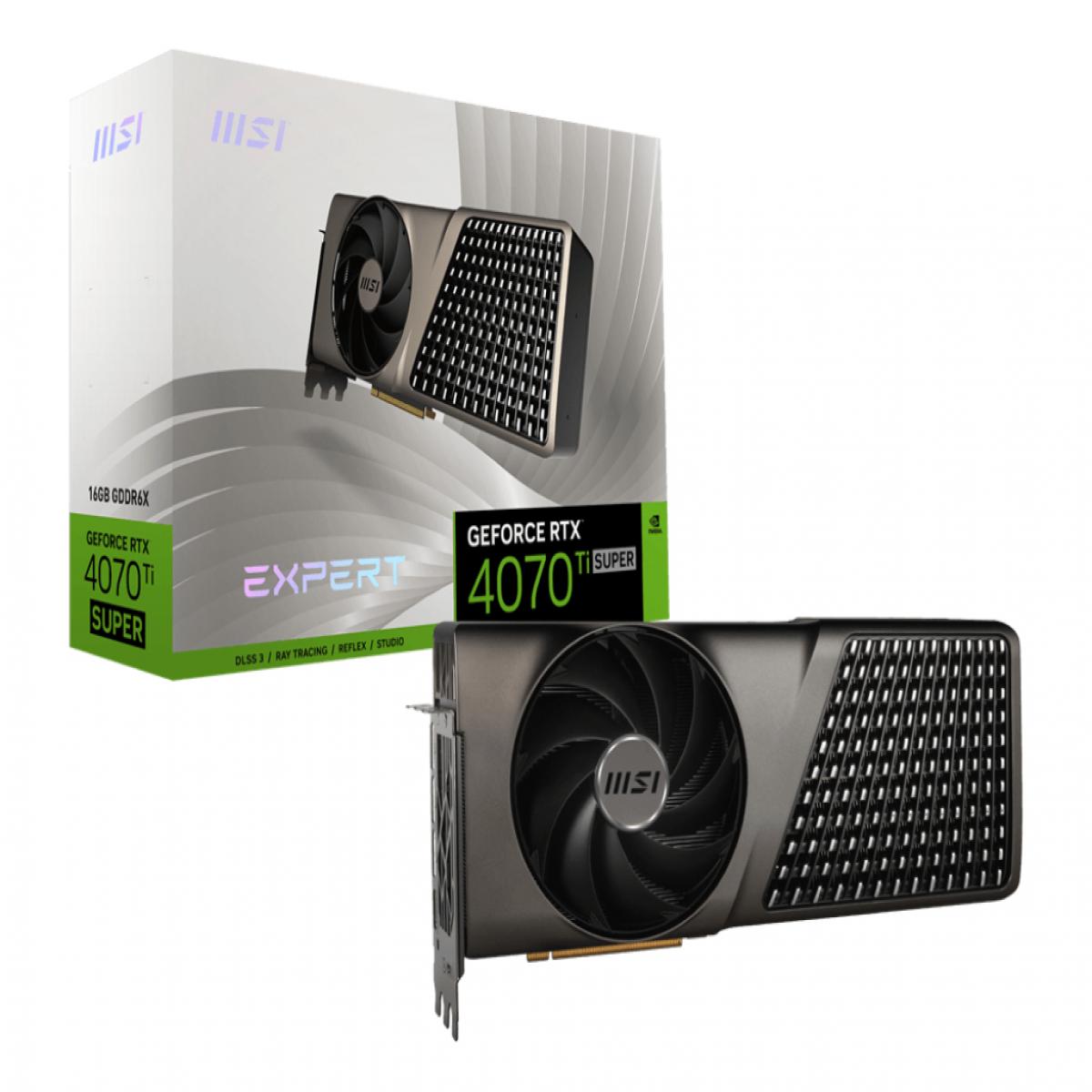 MSI GEFORCE RTX 4070 TI SUPER 16G EXPERT graphics card NVIDIA 16 GB GDDR6X
