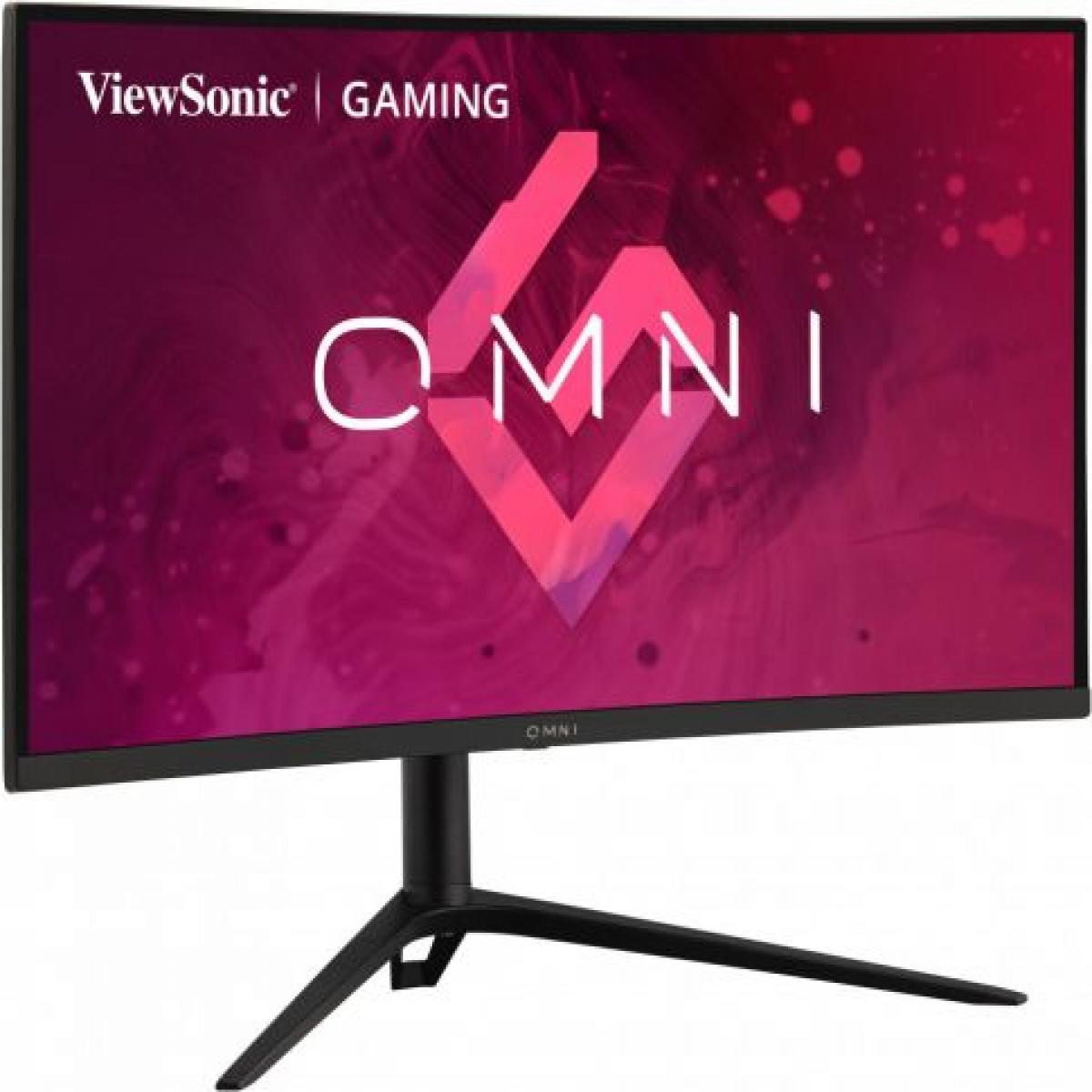 Viewsonic VX Series VX2718-PC-MHDJ 27" Curved Gaming Monitor, HDMI, Display Port, Full HD, 165Hz, 1ms, Freesync, Speakers, VESA, Height Adjust, Black