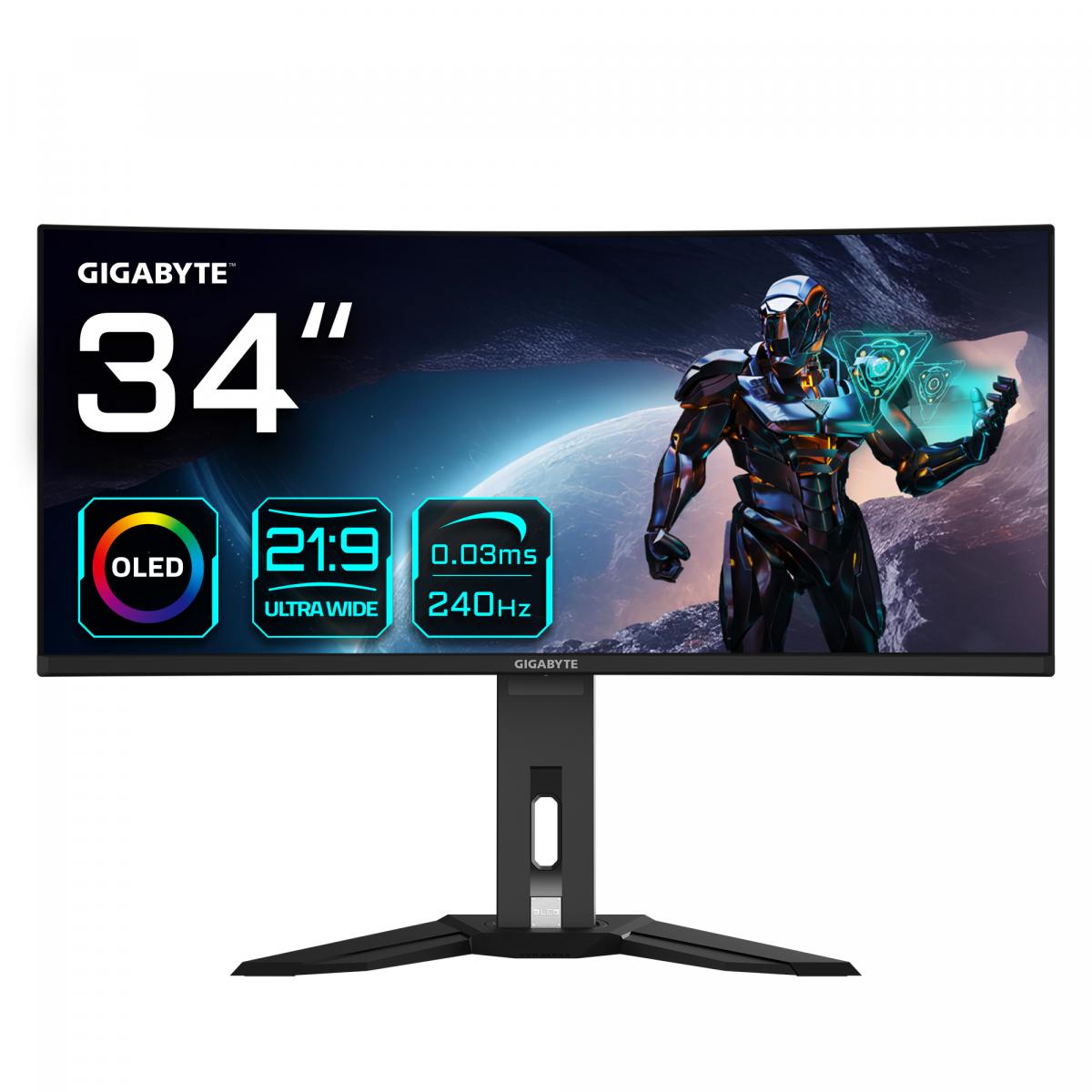 GIGABYTE 34 VA MONITOR SPK CUR MO34WQC2 