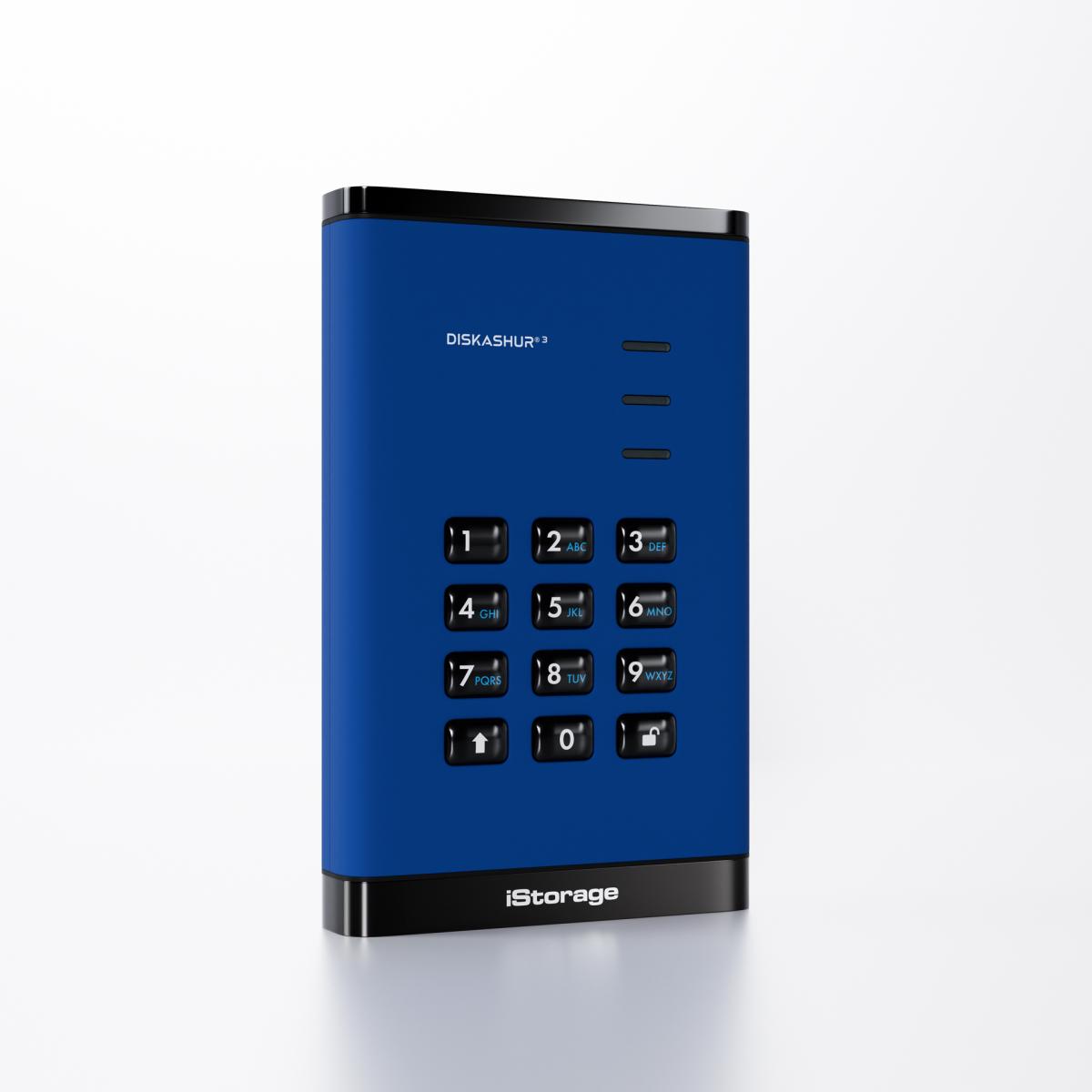 iStorage diskAshur3 HDD  2TB - Blue