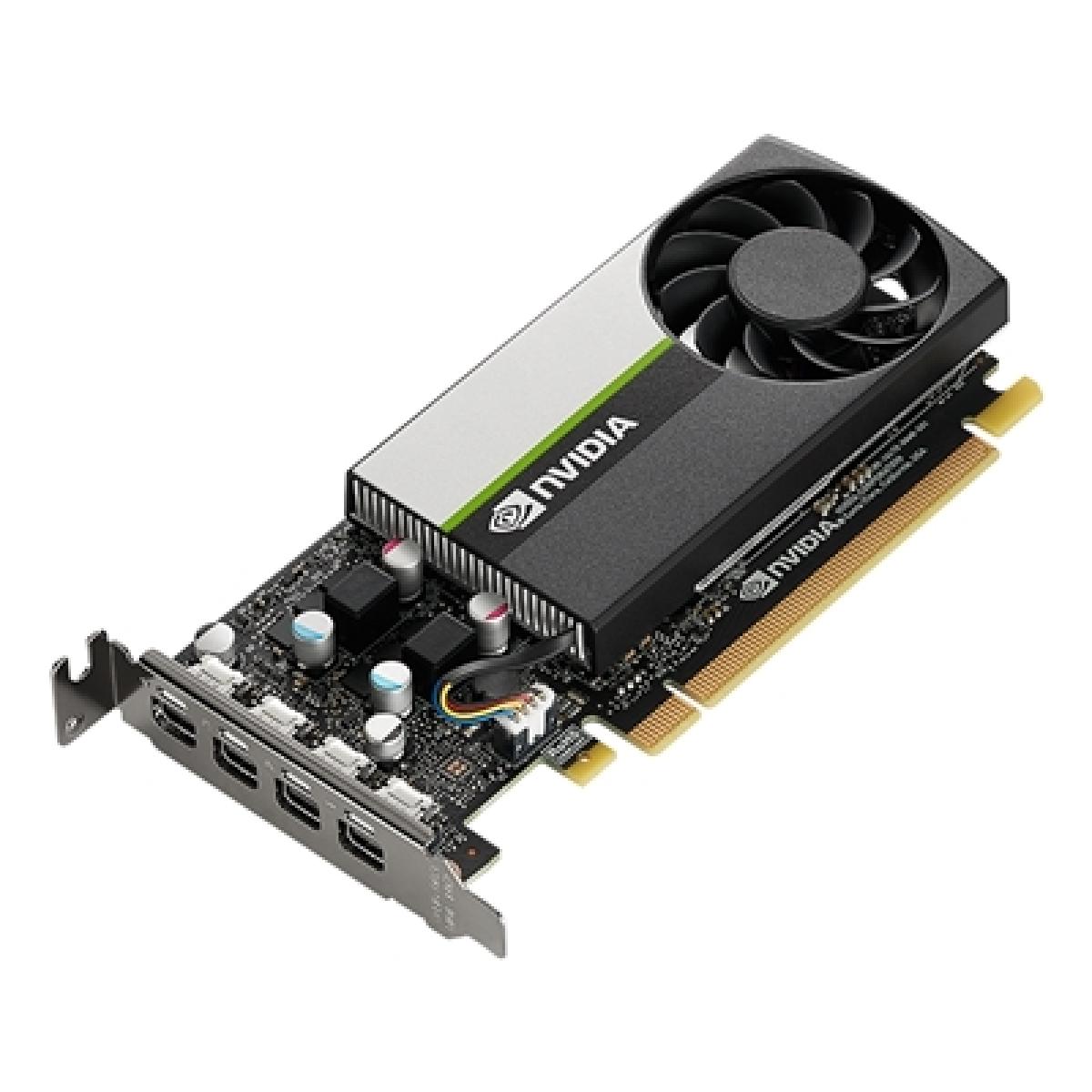 PNY NVIDIA Professional T1000 OEM Graphics Card, 4GB GDDR6, 896 CUDA Cores, 2.5 MHz TFLOPS, Single Fan Low Profile, 4x mini-DisplayPorts