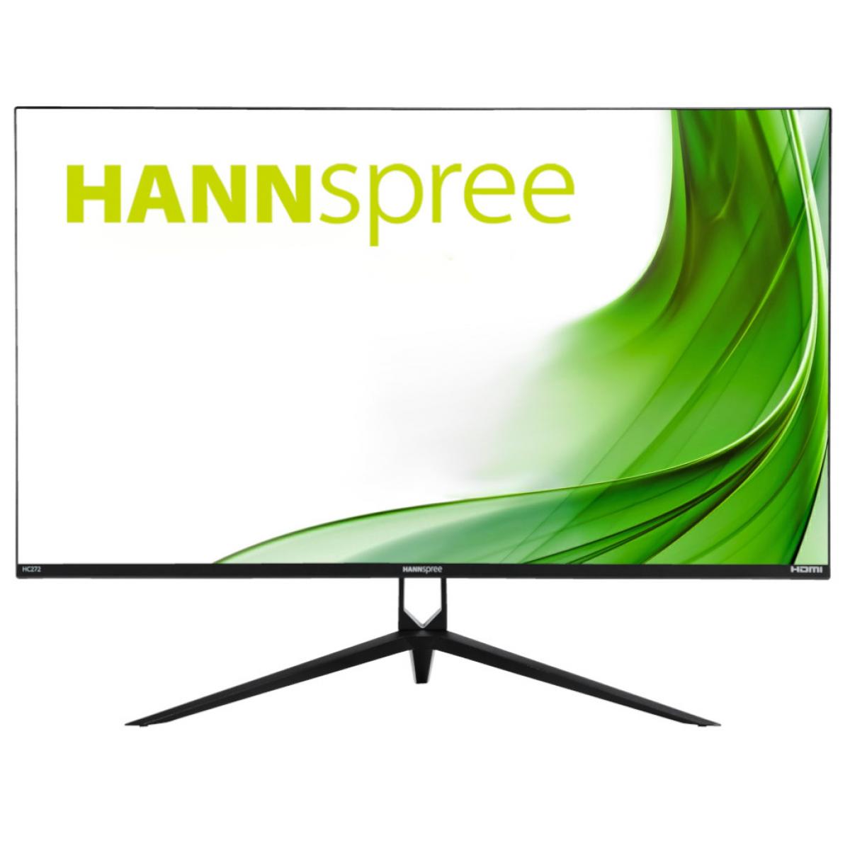 Hannspree HC272PFB 27 Inch Monitor, WQHD, 4ms, 75Hz, HDMI, Display Port, Speakers, VESA, Tilt, Frameless