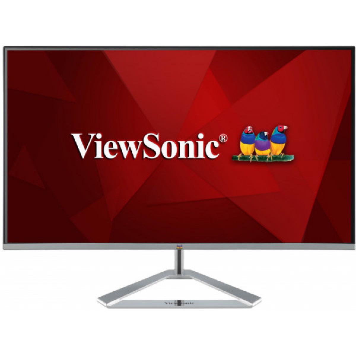 Viewsonic VX2776-SMH 27 Inch IPS Frameless Monitor, Full HD, 100Hz, 4ms, VGA, 2xHDMI, Int PSU, VESA, Chrome Stand, Speakers