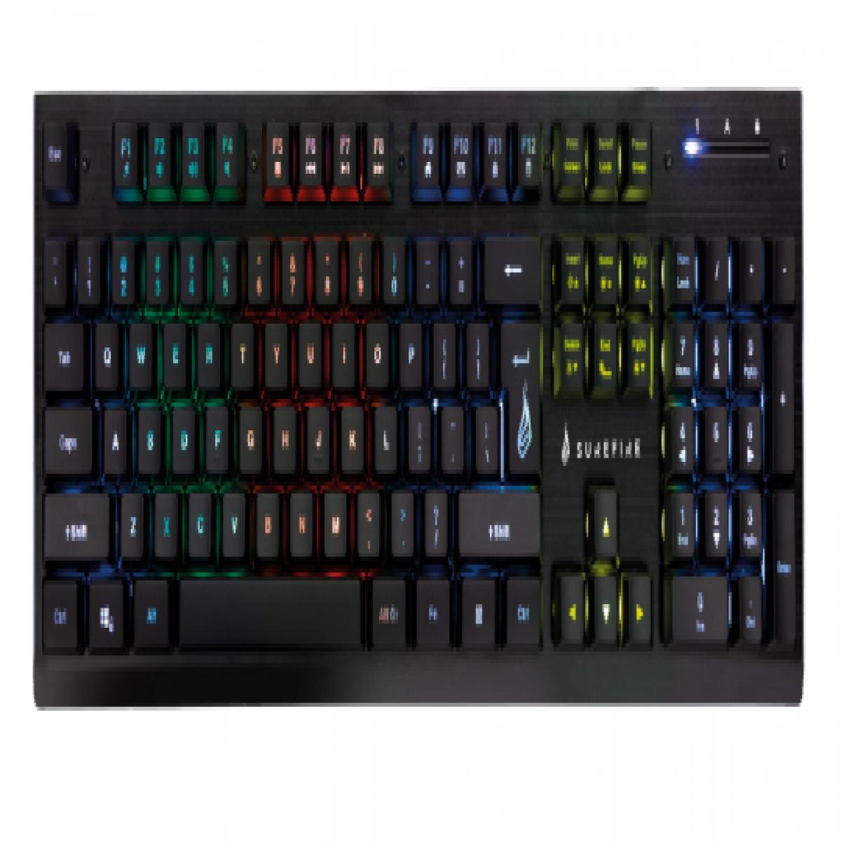 SureFire KingPin X2 keyboard Gaming USB QWERTY US English Black, Metallic