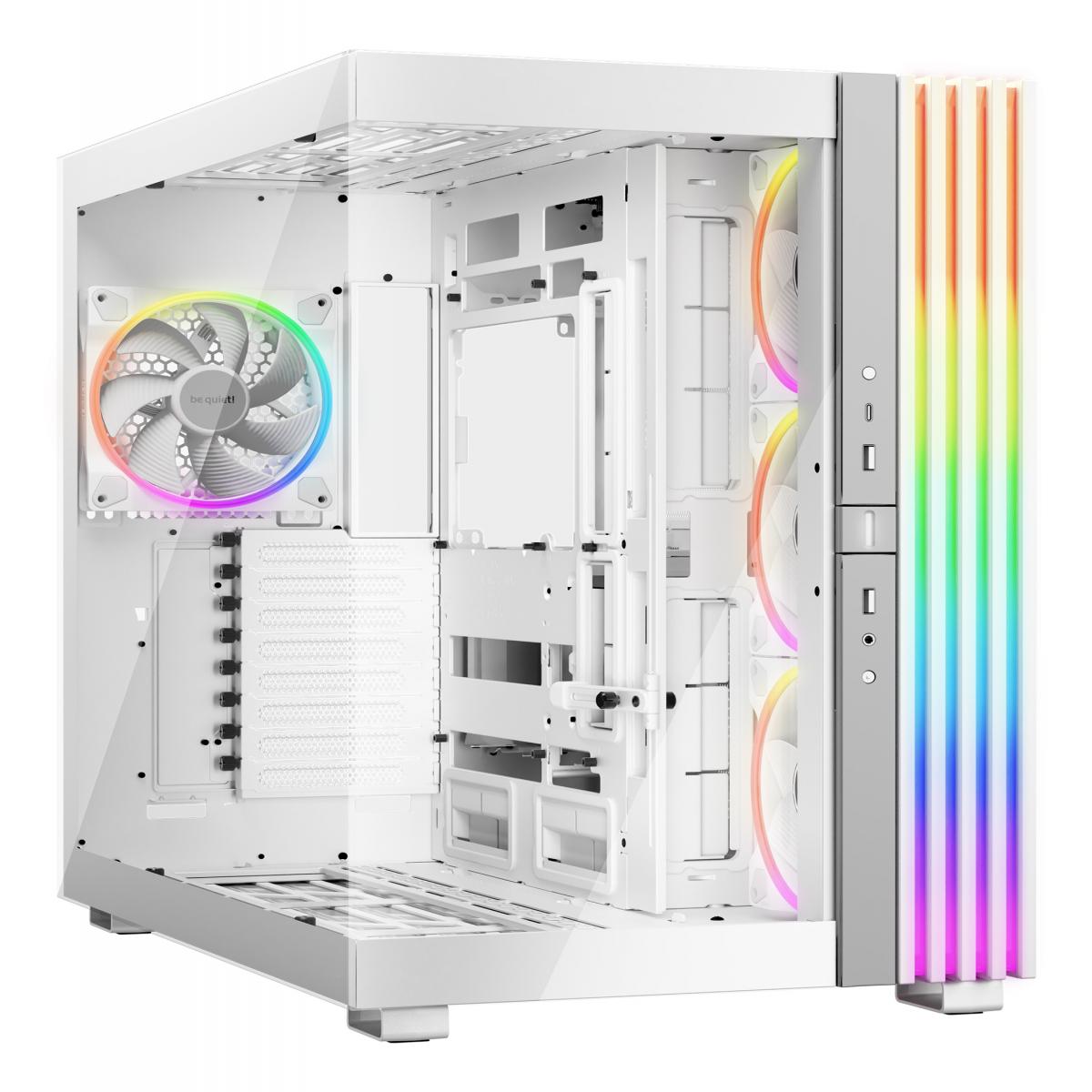 be-quiet! Light Base 900 FX, White, Full Tower E-ATX Case, Massive ARGB LED Strip, Full Windowed Design, 4 Light Wings 140mm PWM fans included