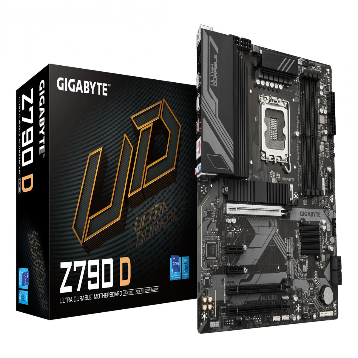Gigabyte Z790 D Ultra Durable Intel 1700 Socket Motherboard, ATX, 4x DDR5 Slots, 3x M.2 Sockets, 2.5GbE LAN, 1x DisplayPort / 1x HDMI Port