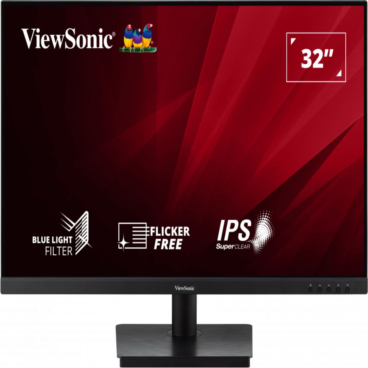 Viewsonic VA3209-2K-MHD 32 Inch IPS Frameless Monitor, 2K, 75Hz, 4ms, HDMI, DisplayPort, HD, Built-In Speakers, VESA