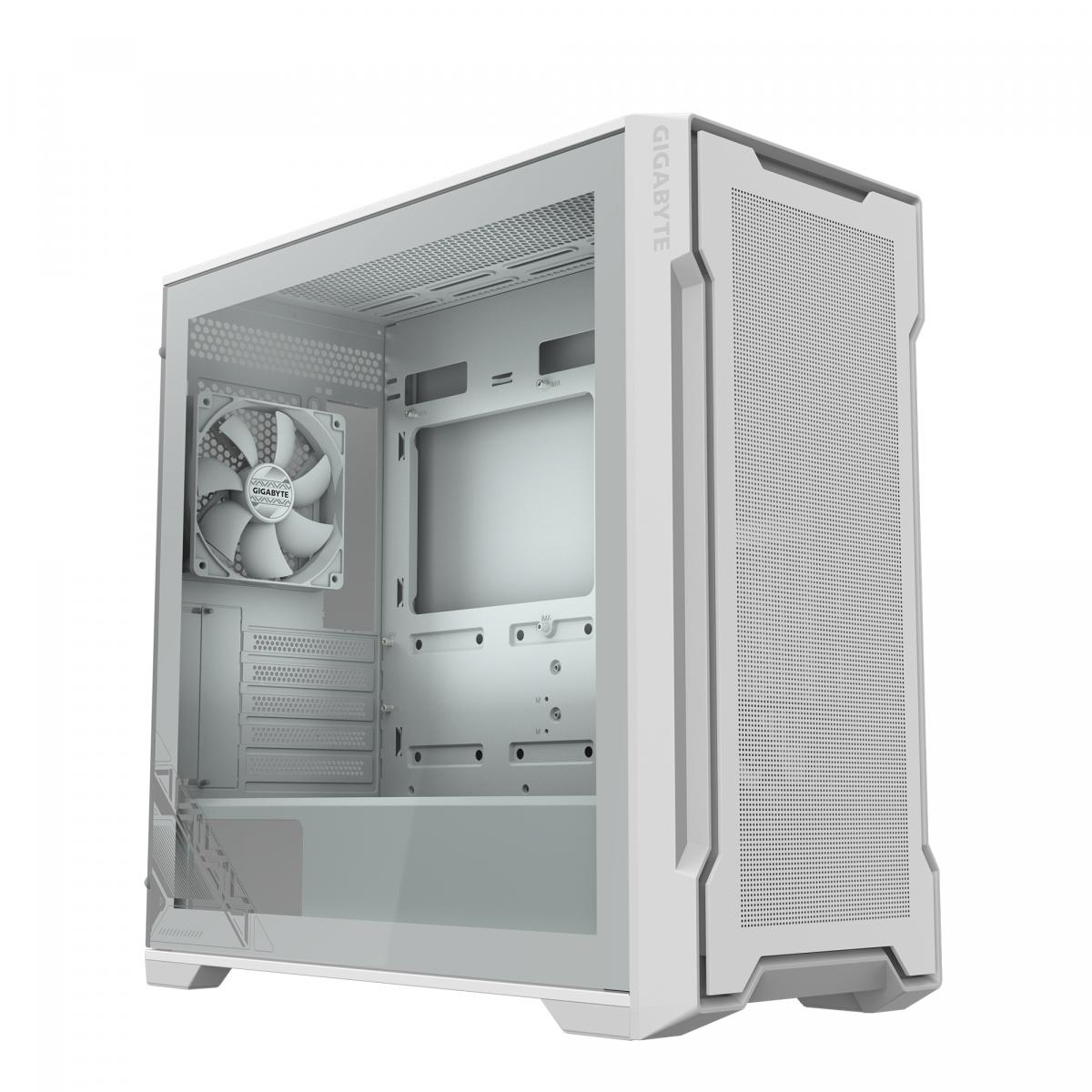 GIGABYTE C102 GLASS ICE MID CASE WHITE  