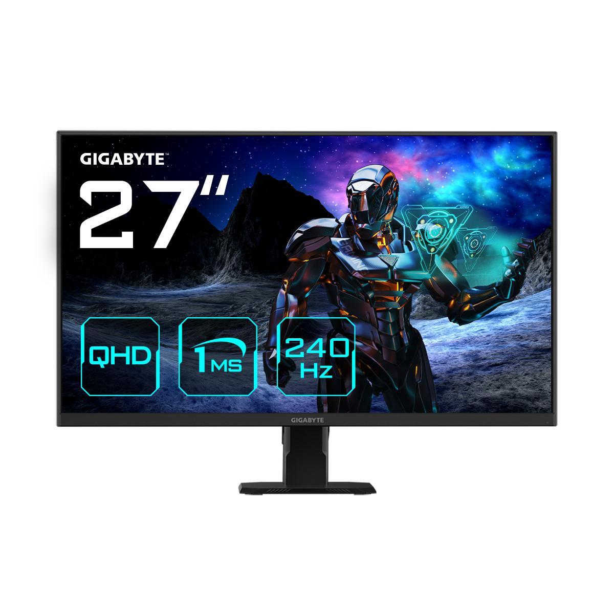 GIGABYTE GS27Q X 27" QHD Gaming Monitor - 2560 x 1440, 240Hz, 1ms, 250 cd/m², FreeSync Premium Pro, HDR Ready, HDMI 2.0, Displayport 1.4
