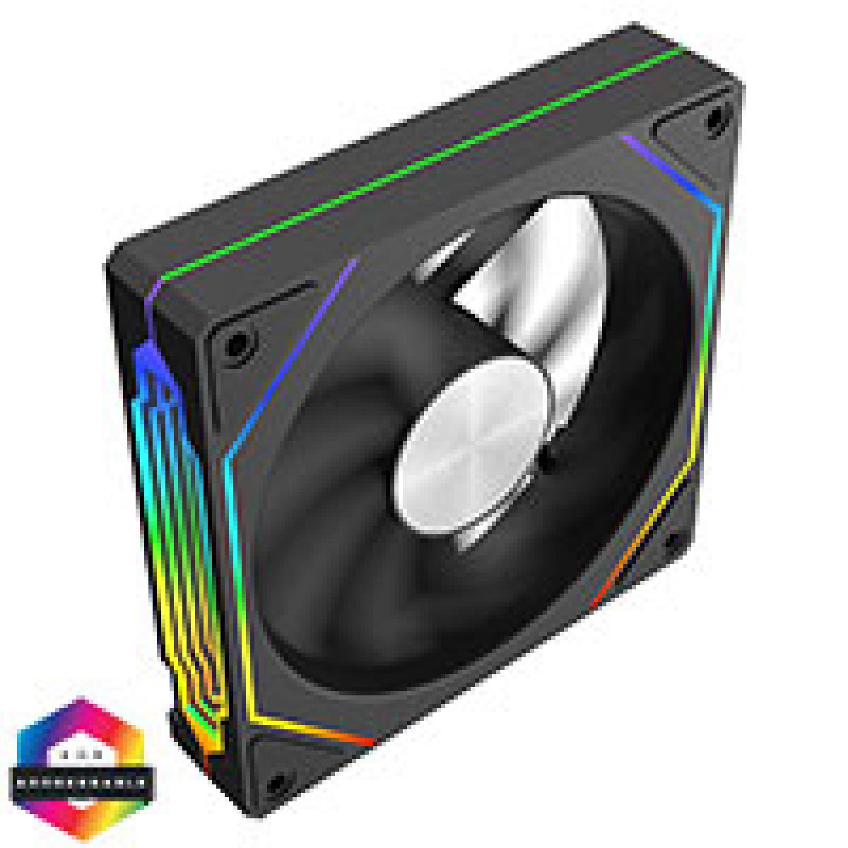 CiT Eclipse 120mm Two-Sided Infinity ARGB Black 4pin PWM PC Cooling Fan