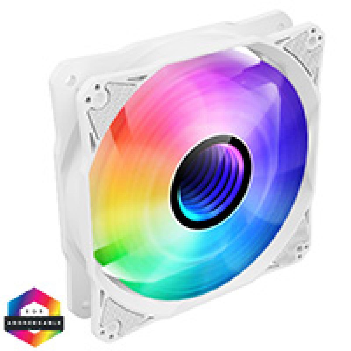 CiT Pro YH120 120mm ARGB White Inner-Ring Infinity Fan