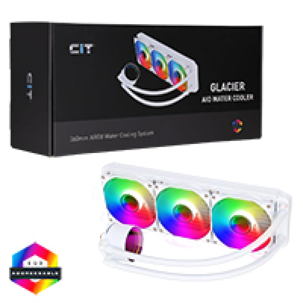 CiT Pro Glacier Watercooler 360mm White ARGB Infinity