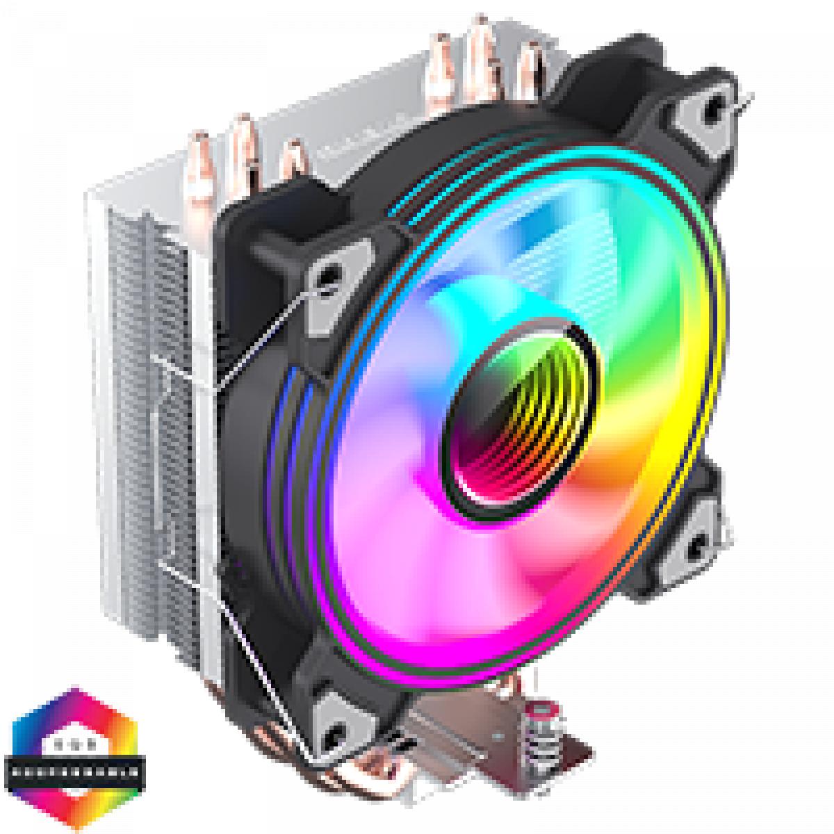 GameMax Ice Blade CPU Cooler With 120mm PWM ARGB Infinity Fan 4 x 6mm Heat Pipes TDP 190W