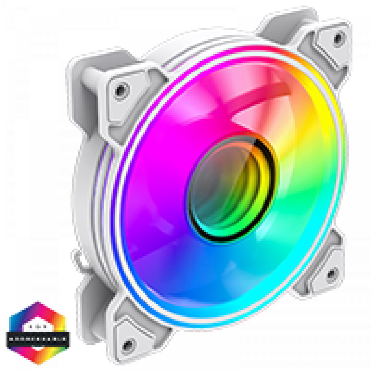GameMax Infinity 120mm ARGB Dual-Ring White Fan