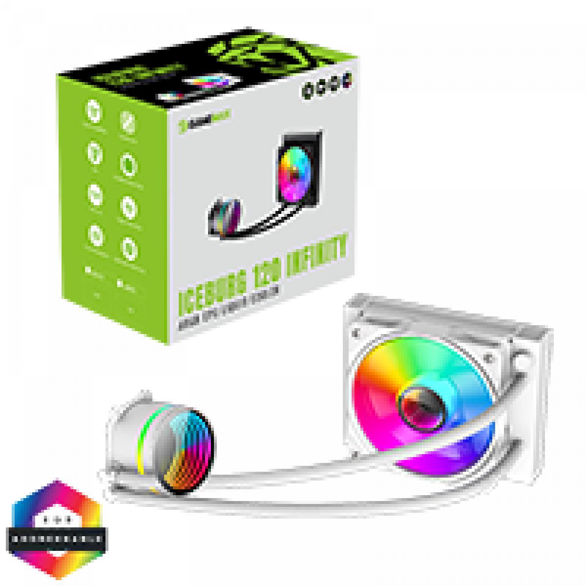 GameMax Iceburg 120mm AIO ARGB Water Cooler White