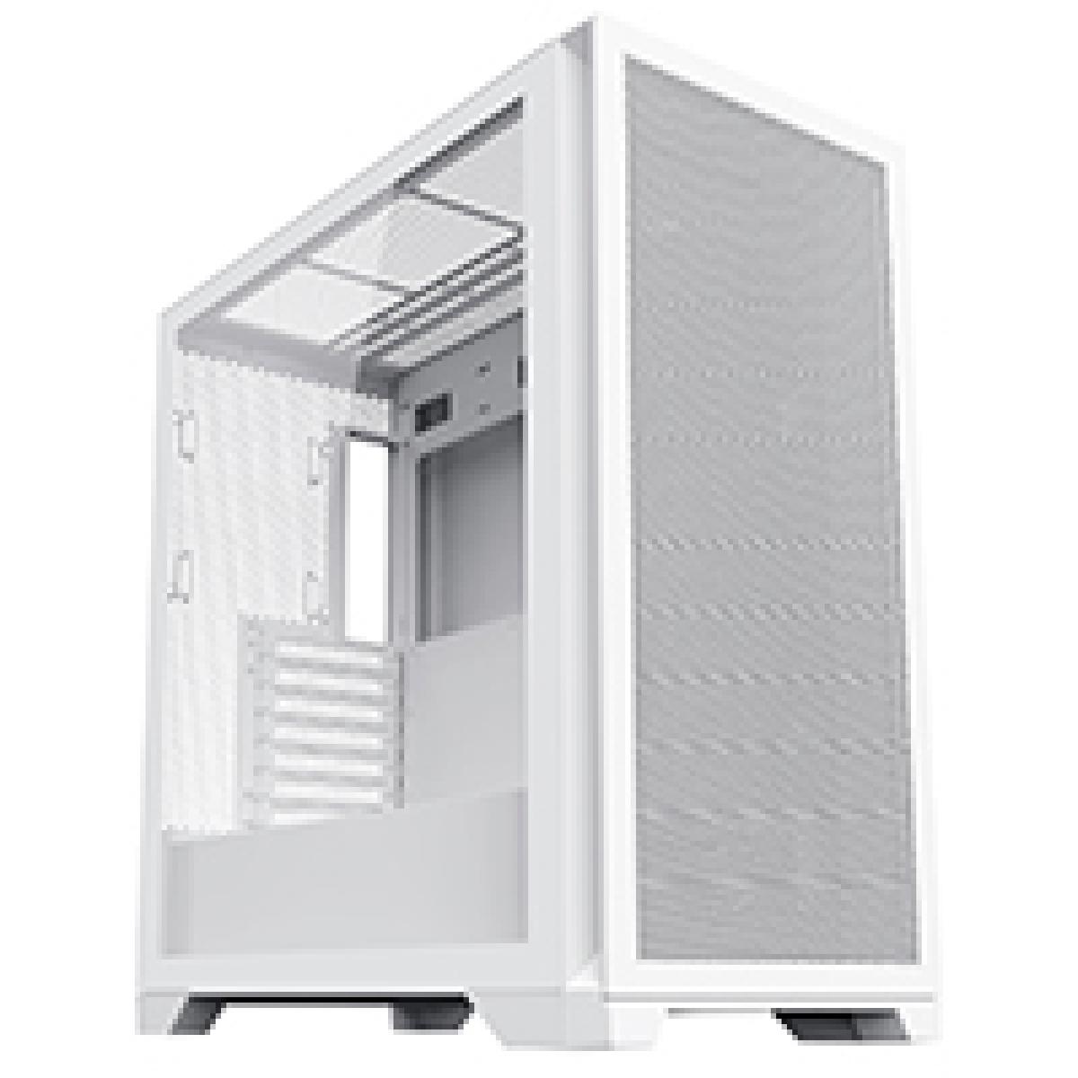 CiT Pro Creator XR Mid-Tower ATX PC White Gaming Case With Mesh Front Panel and Tempered Glass Side Panel 2 x USB3.0 1 x USB Type-C