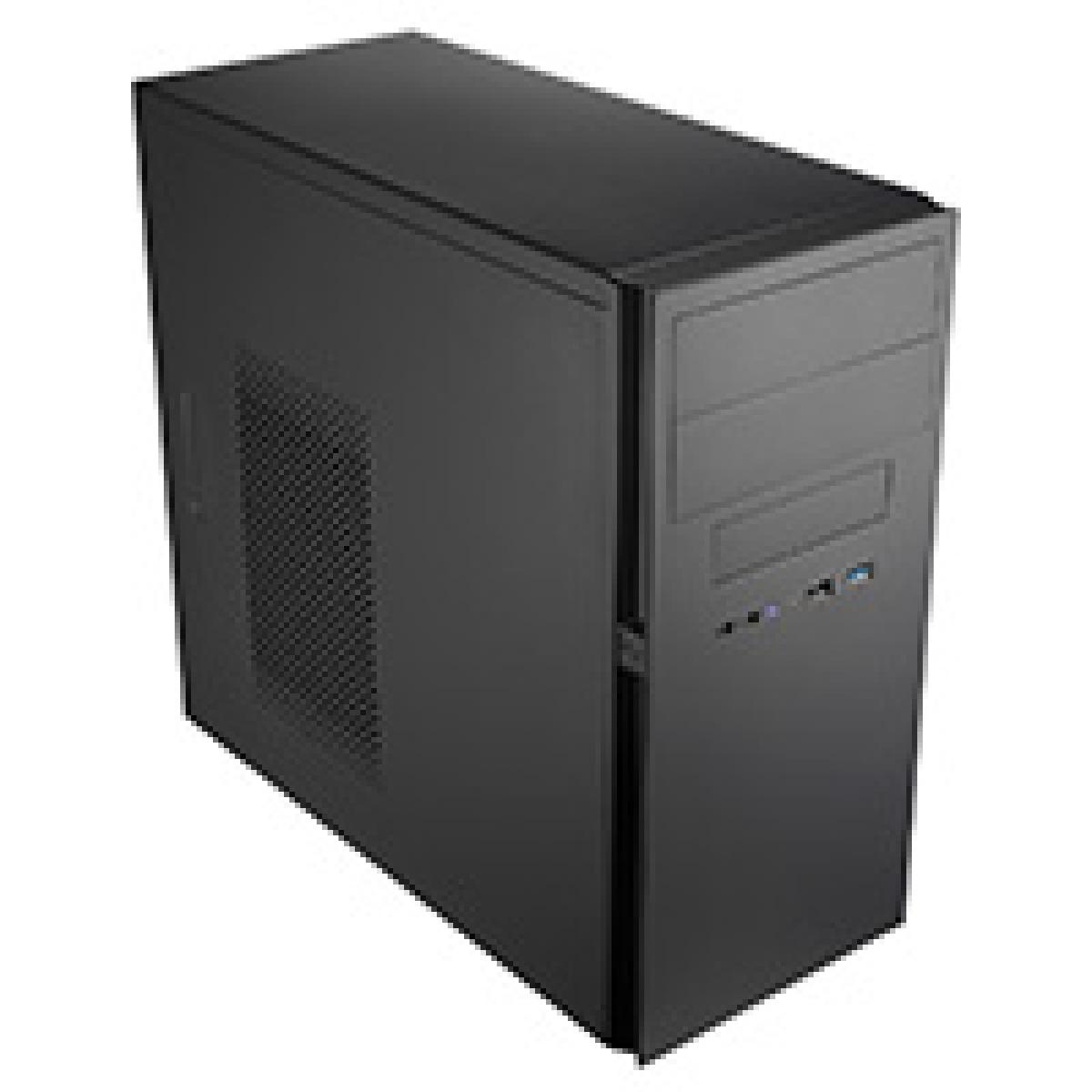 CiT QC-203 M-ATX Case USB3 Rubber Coated Fascia Black Interior No PSU