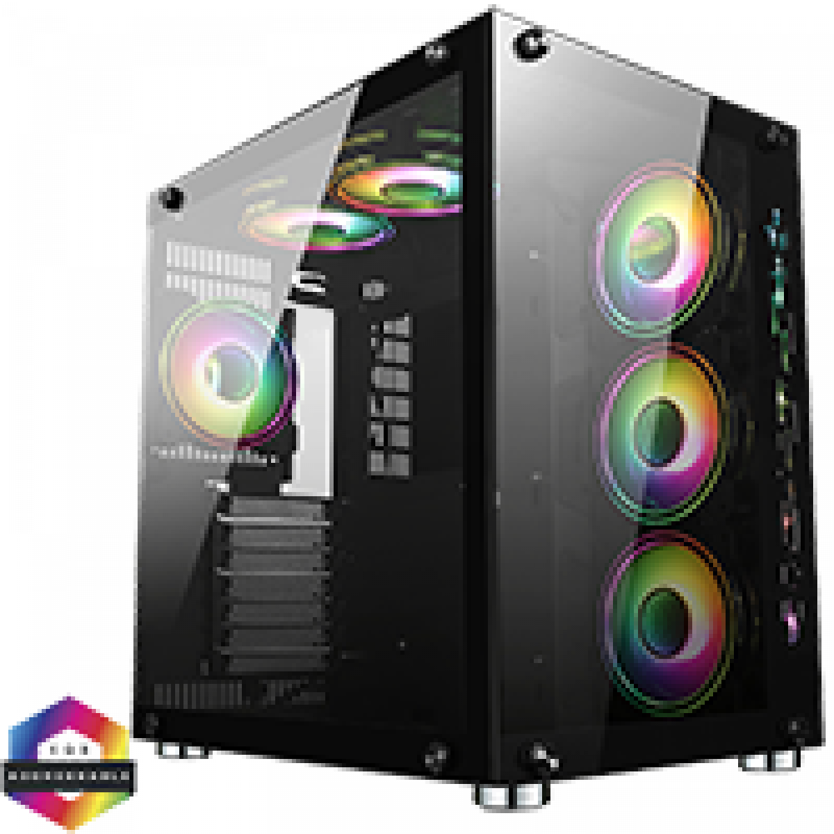 GameMax DS360 Glass Gaming Case 6x Infinity ARGB Fans Hub