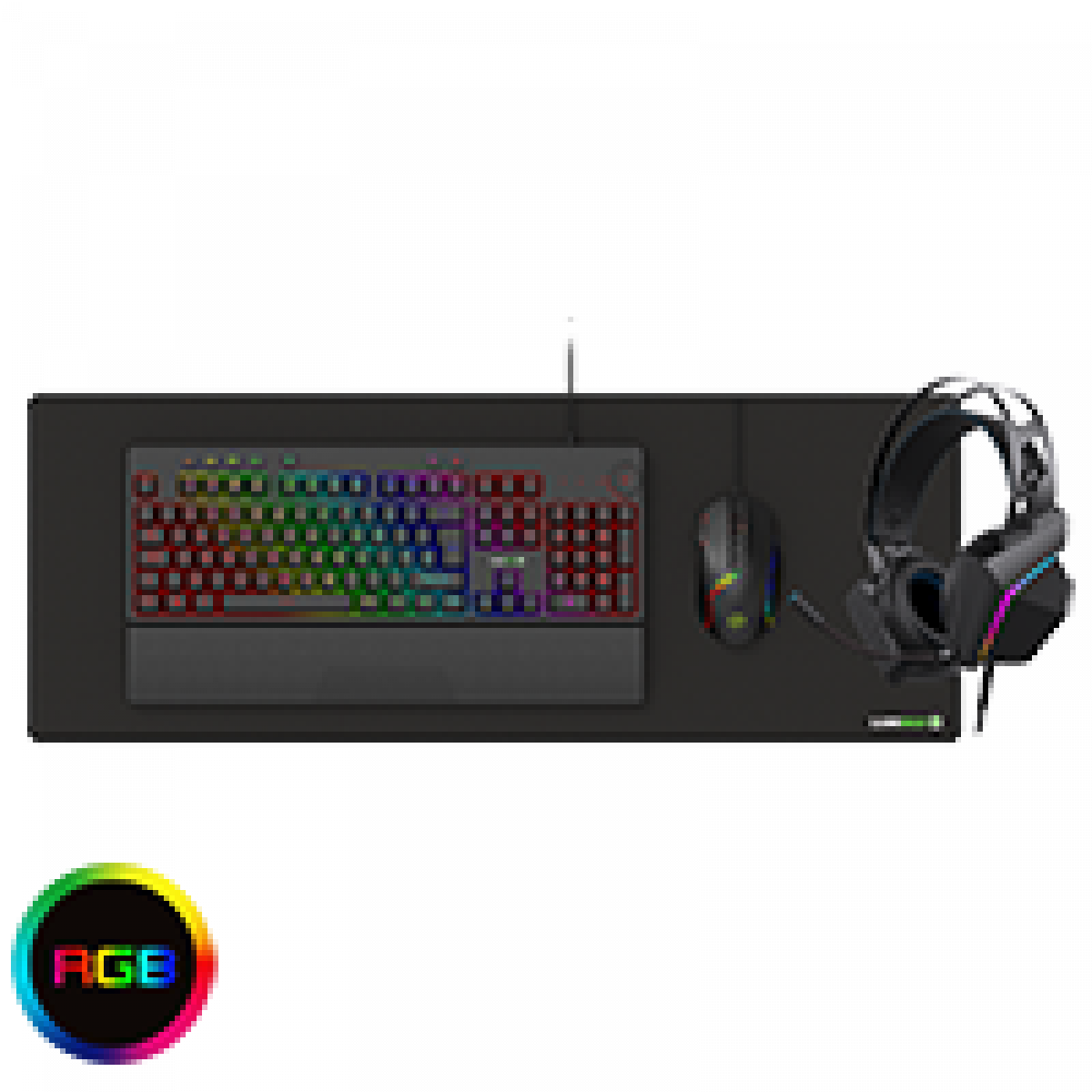 GameMax Pulse 4-in-1 Pro Keyboard Mouse Headset Mouse Pad Combo Kit
