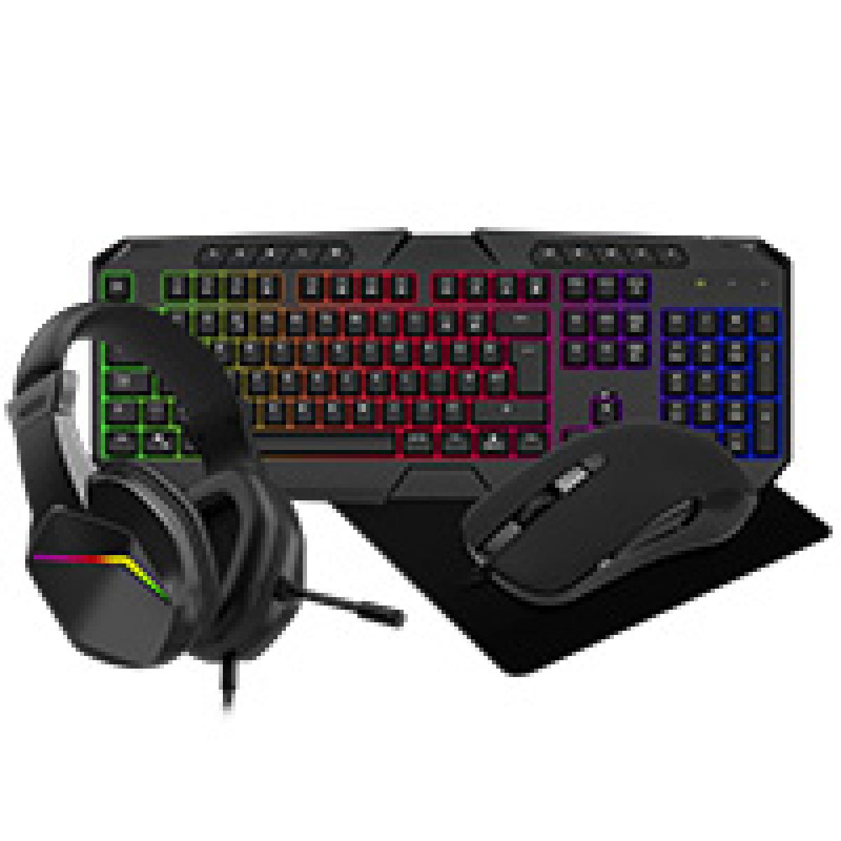 CiT Raptor 4-in-1 Keyboard Mouse Headset  Mouse Pad Combo Kit