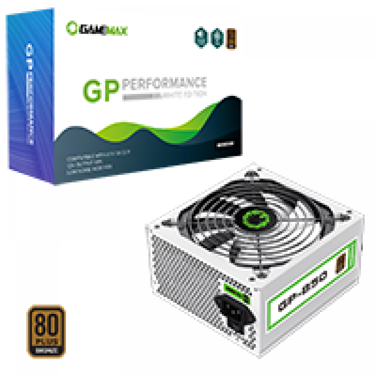 GameMax GP850 White 850W 80 Plus Bronze Wired Power Supply
