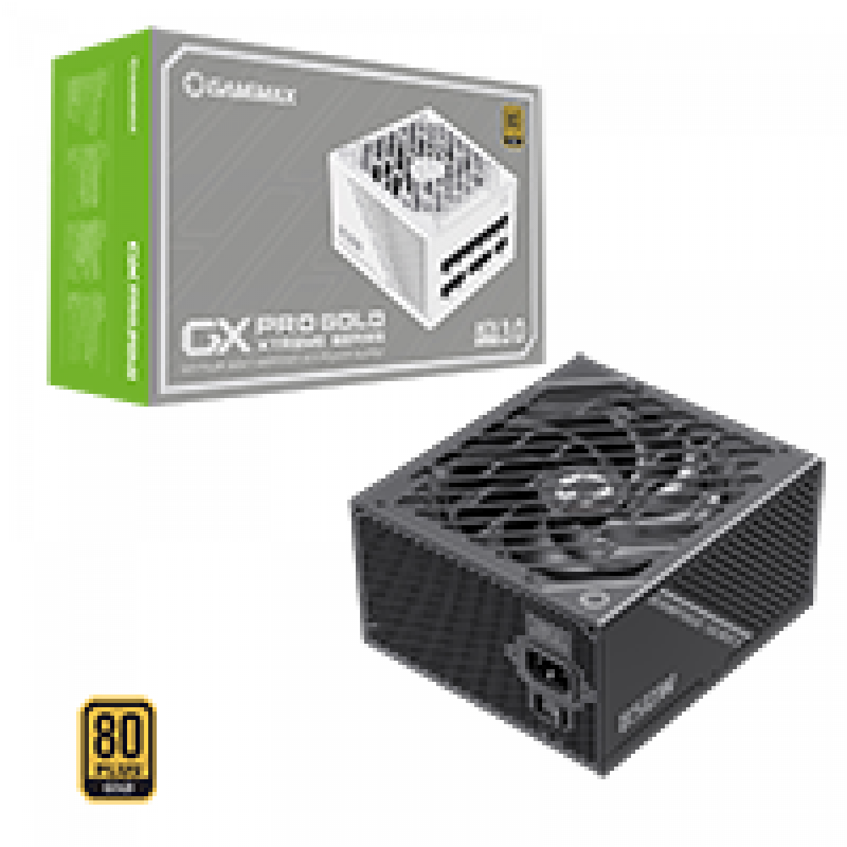 GameMax GX-850W Pro Modular 80 Plus Gold ATX3.0 PCIe 5.0 Black Power Supply With 135mm FDB Fan