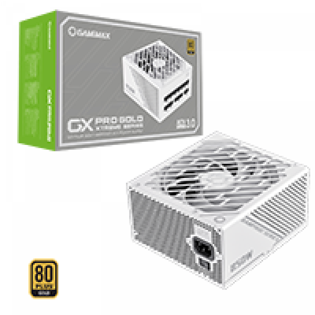 GameMax GX-850W Pro Modular 80 Plus Gold ATX3.0 PCIe 5.0 White Power Supply With 135mm FDB Fan