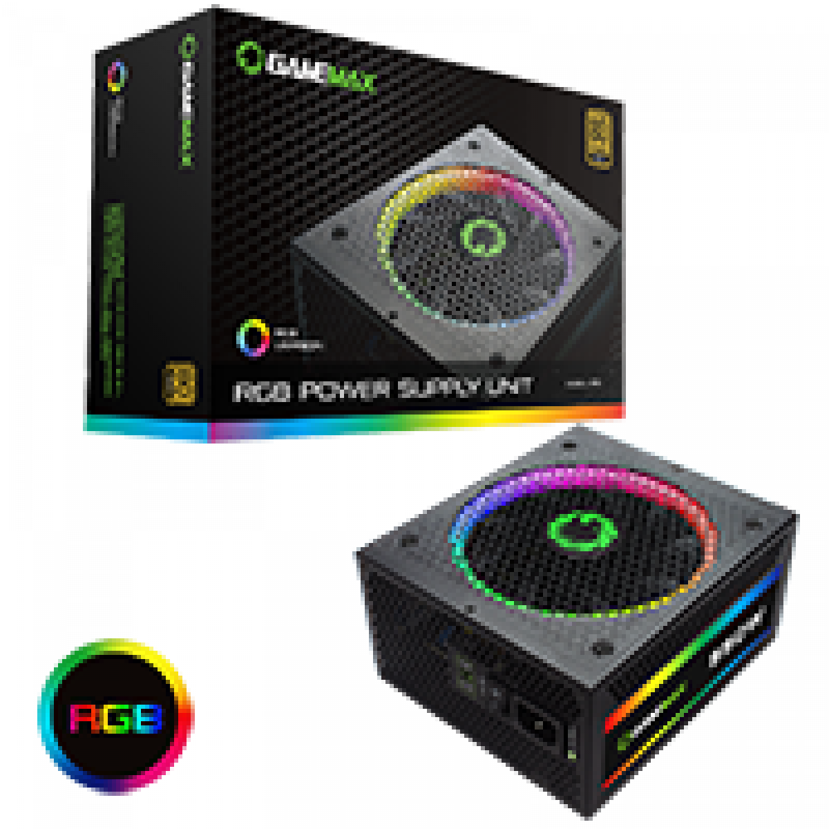GameMax 550W Modular RGB Gold 80 Plus 14cm RGB Fan