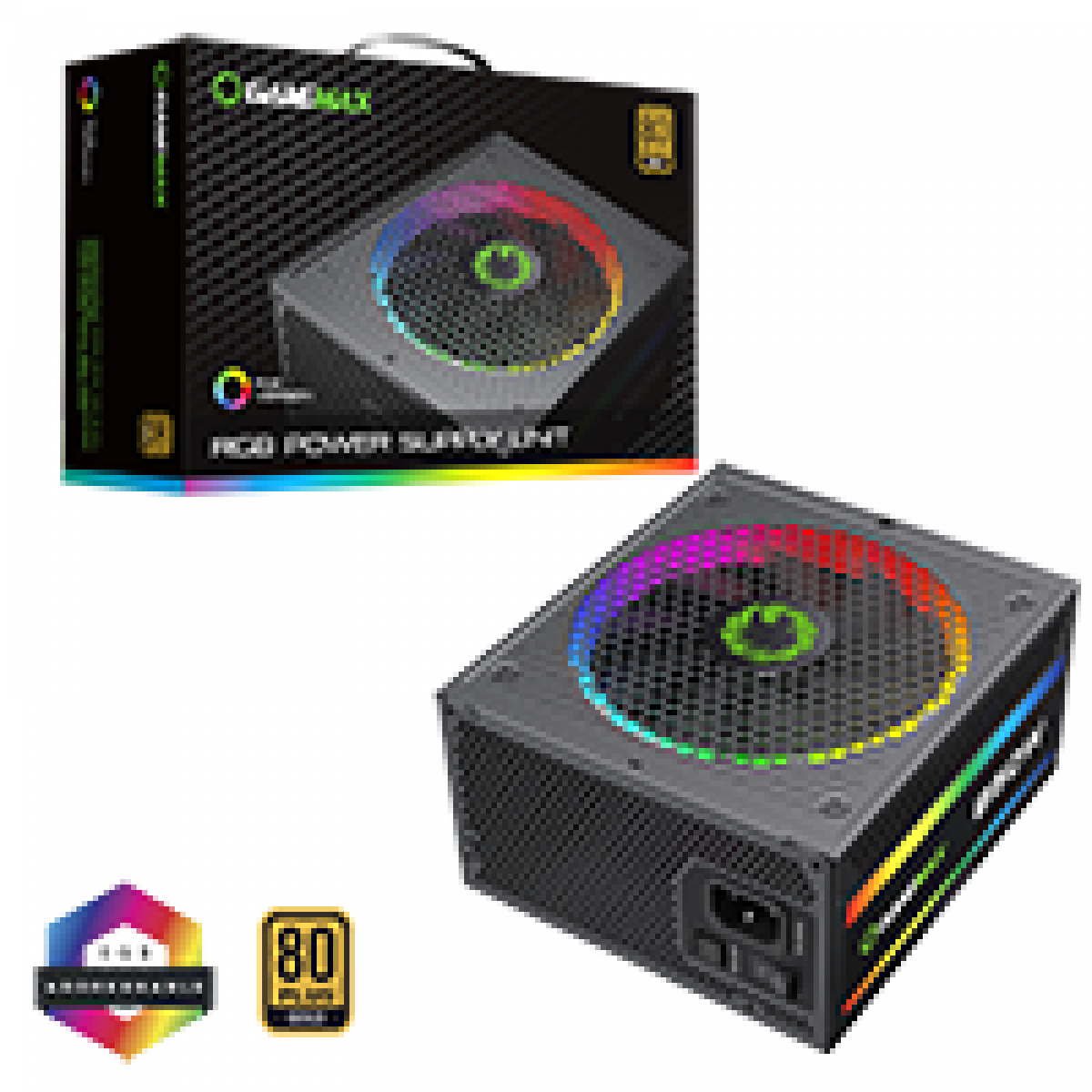 GameMax 850W Pro Modular 80 Plus Gold Power Supply With 14cm ARGB Fan