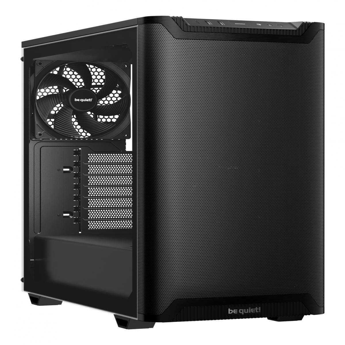 be quiet! Pure Base 501 Airflow Window Black ATX Mid Tower Case with USB-A, USB-C, 2 x Pure Wings 2 140mm Black PWM Fans, Sleek Front Panel and Airflow Cover