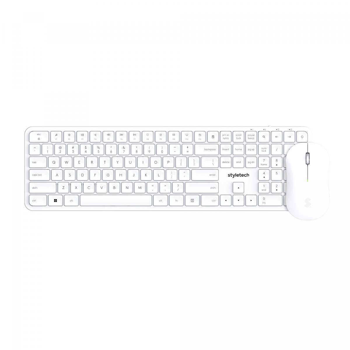 Stealth Wireless Mouse & Keyboard - Whit