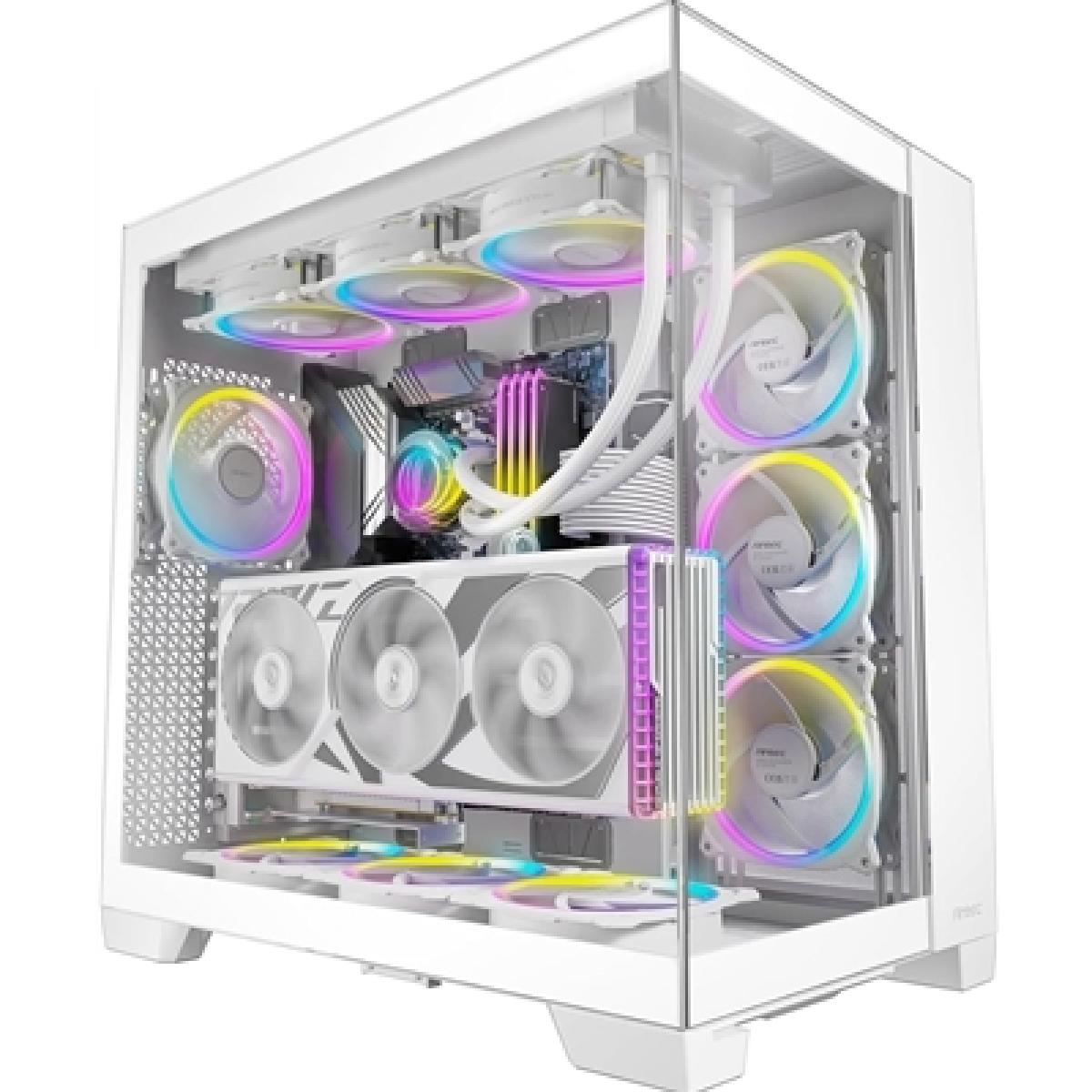 Antec Constellation C8 ARGB Full Tower White Case - Premium Design, Dual Chamber Cooling, Tempered Glass Panels, and Advanced Connectivity