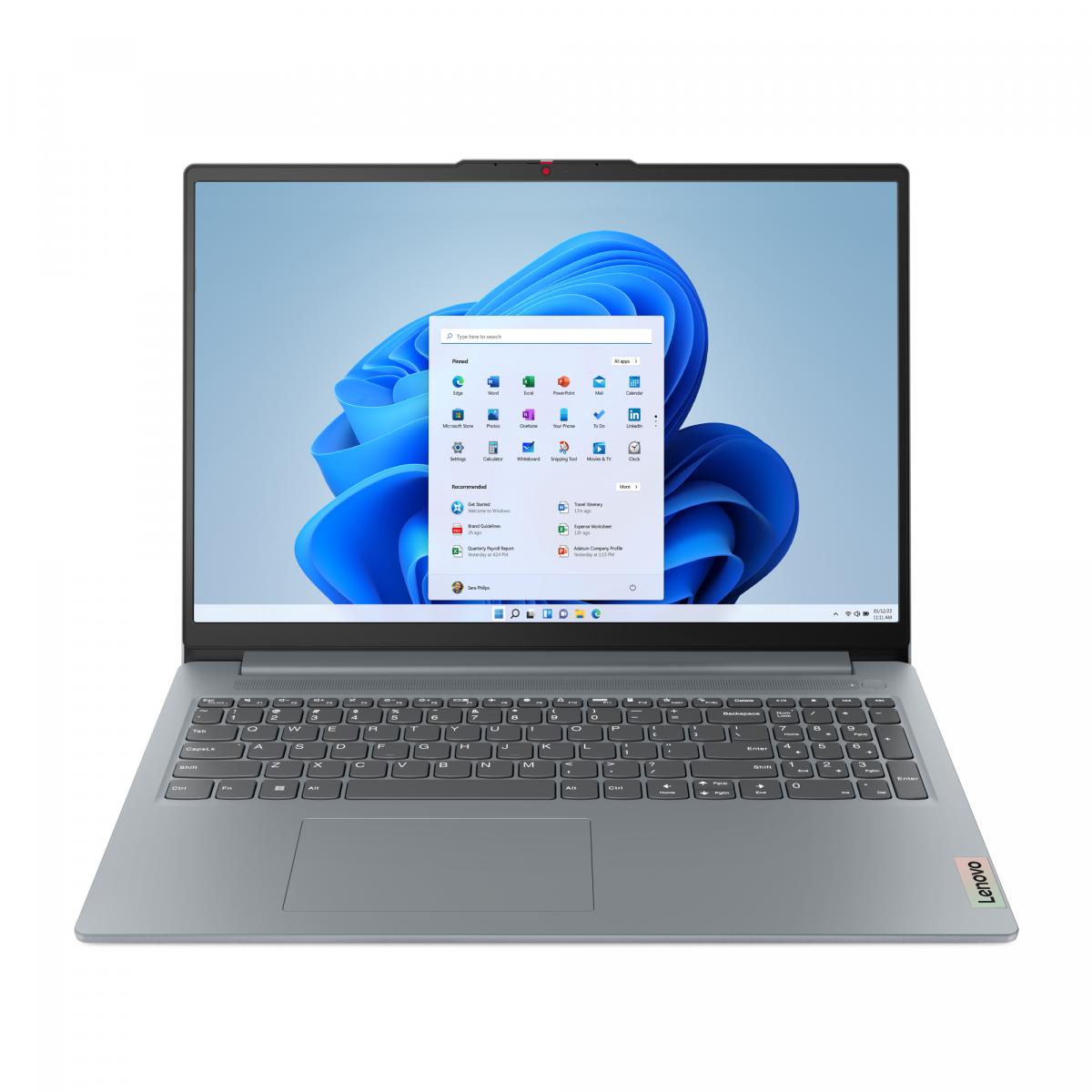 Lenovo IdeaPad Slim 3 16ABR8 AMD Ryzen™ 3 7330U Laptop 40.6 cm (16") WUXGA 8 GB DDR4-SDRAM 256 GB SSD Wi-Fi 5 (802.11ac) Windows 11 Home UK English Grey