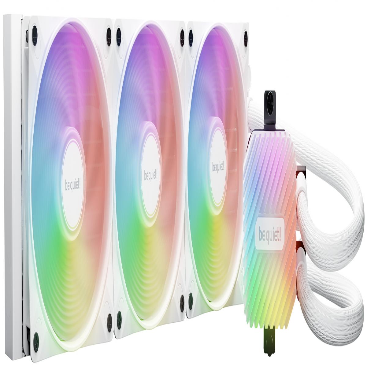 be quiet! Light Loop 360mm AIO CPU Water Cooler, High-Performance ARGB Lighting, Triple 120mm PWM Fans, Ultra-Quiet Operation, Easy Maintenance, Intel/AMD Compatible, White